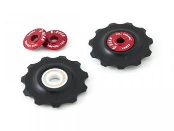Photo produit de C-Bear Ceramic Bearings Delrin Full Ceramic Pulley Wheels for Shimano/SRAM 10/11-speed