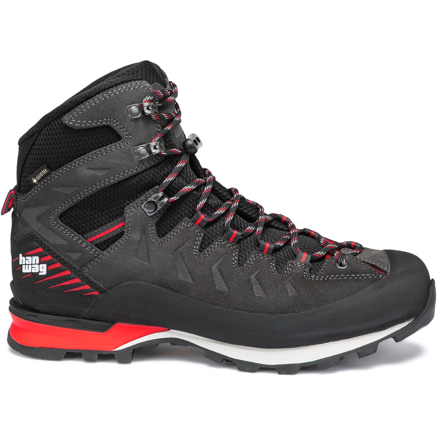 Picture of Hanwag Makra Pro GTX Mountaineering Boots Men - Asphalt/Red