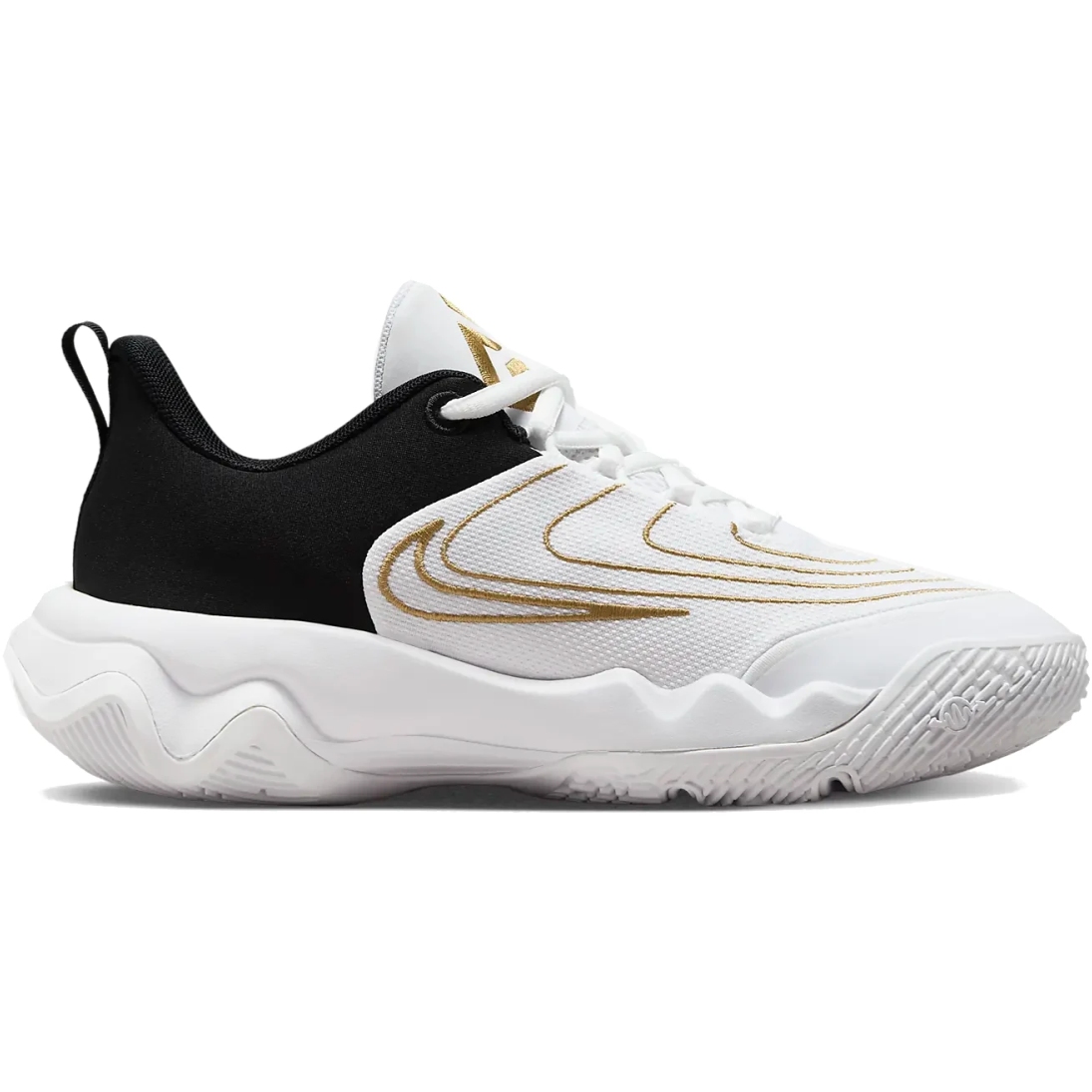 Black white and gold nike shoes online