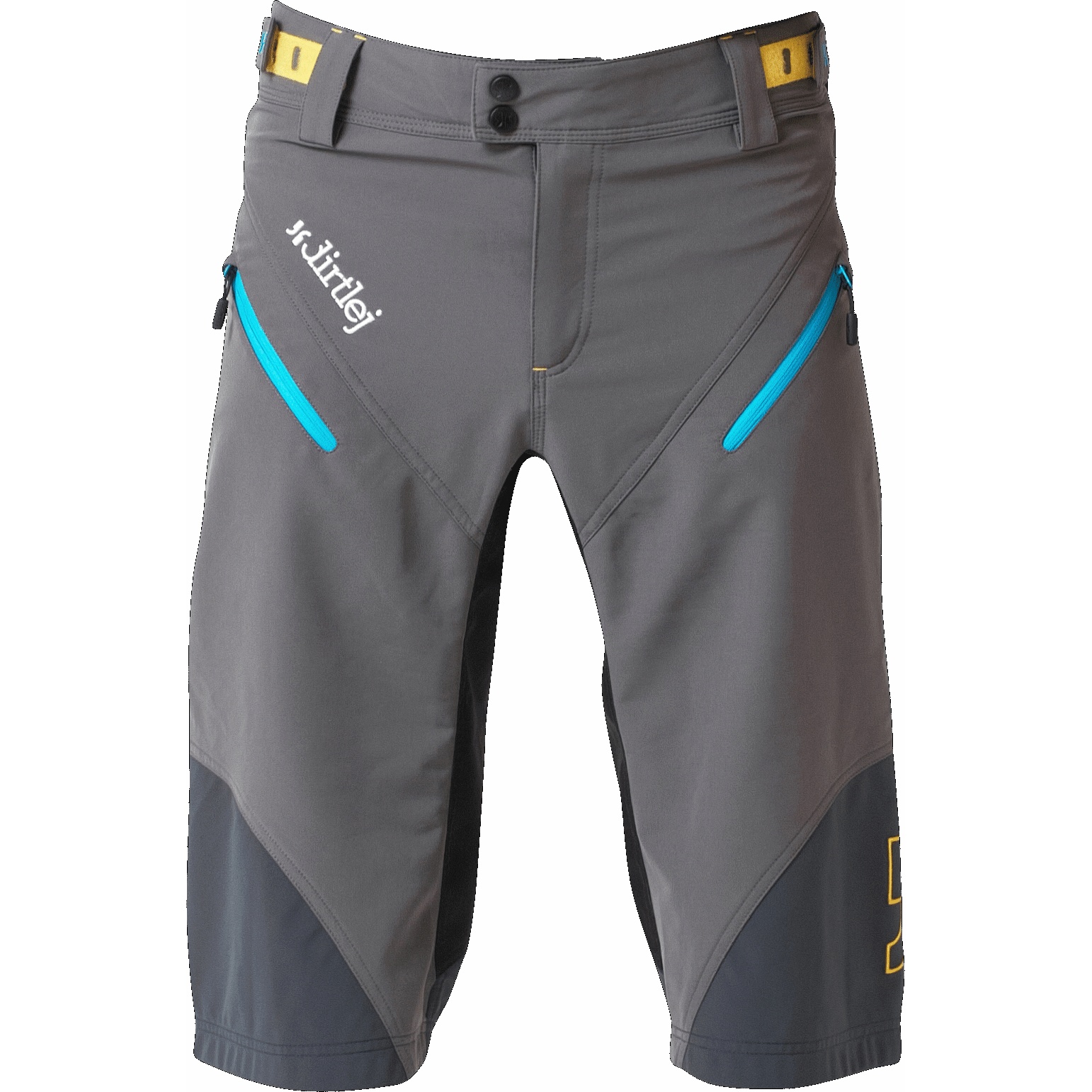Image of Dirtlej Trailscout Half & Half Men's MTB Shorts - grey/turquoise