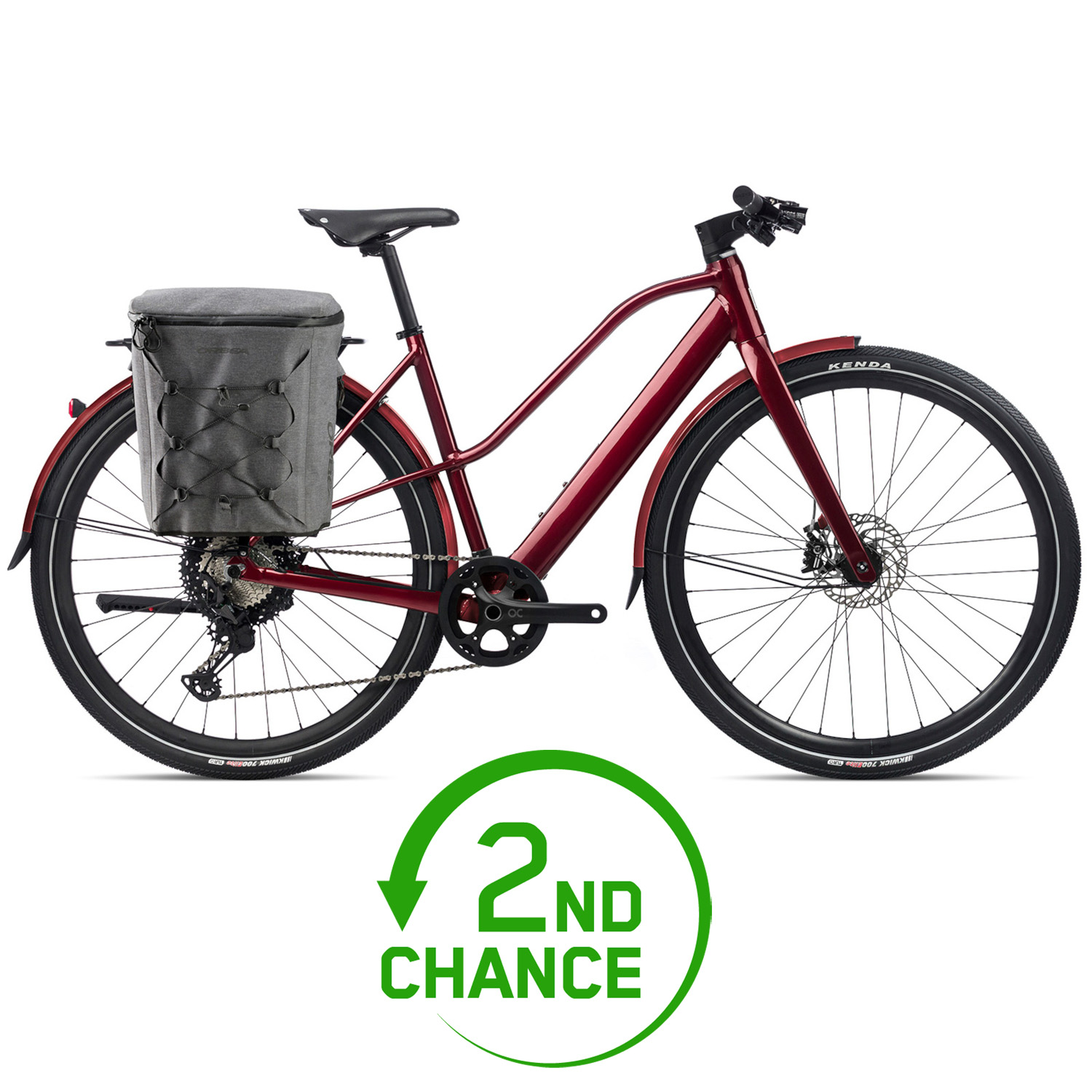Picture of Orbea VIBE MID H10 EQ Women Urban E-Bike - 2022 - Metallic Dark Red (gloss) - 2nd Choice