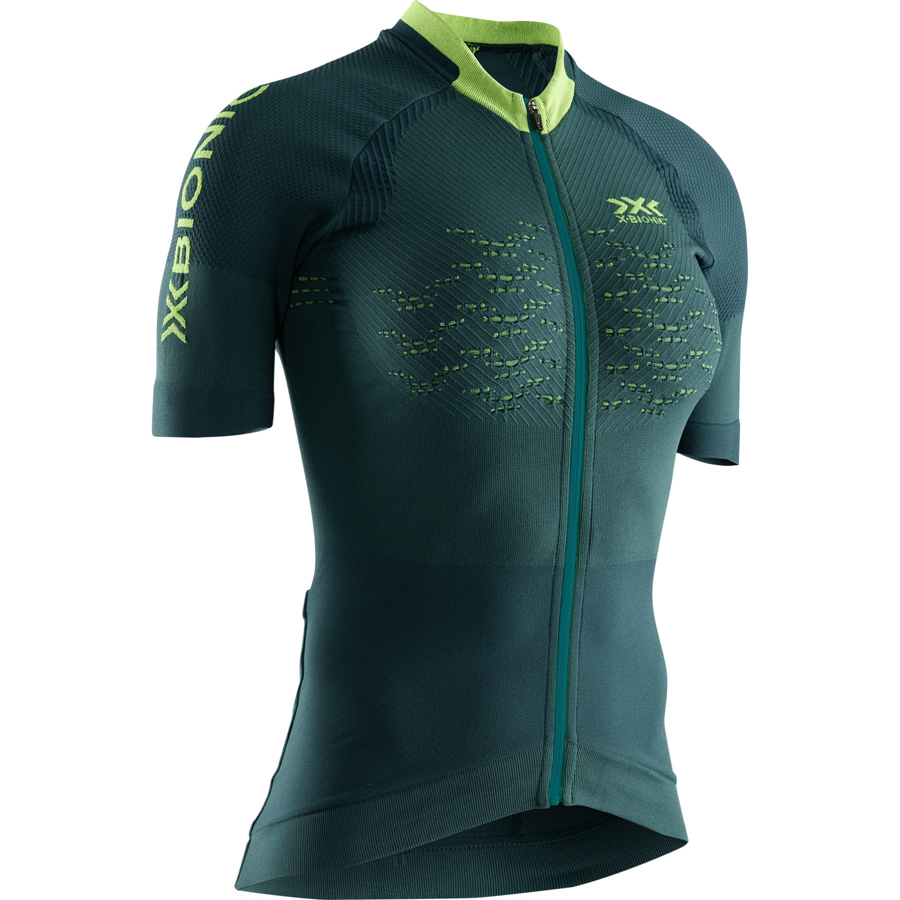 Produktbild von X-Bionic The Trick 4.0 Bike Full Zip Shirt Kurzarmtrikot für Damen - pine green/amazonas green