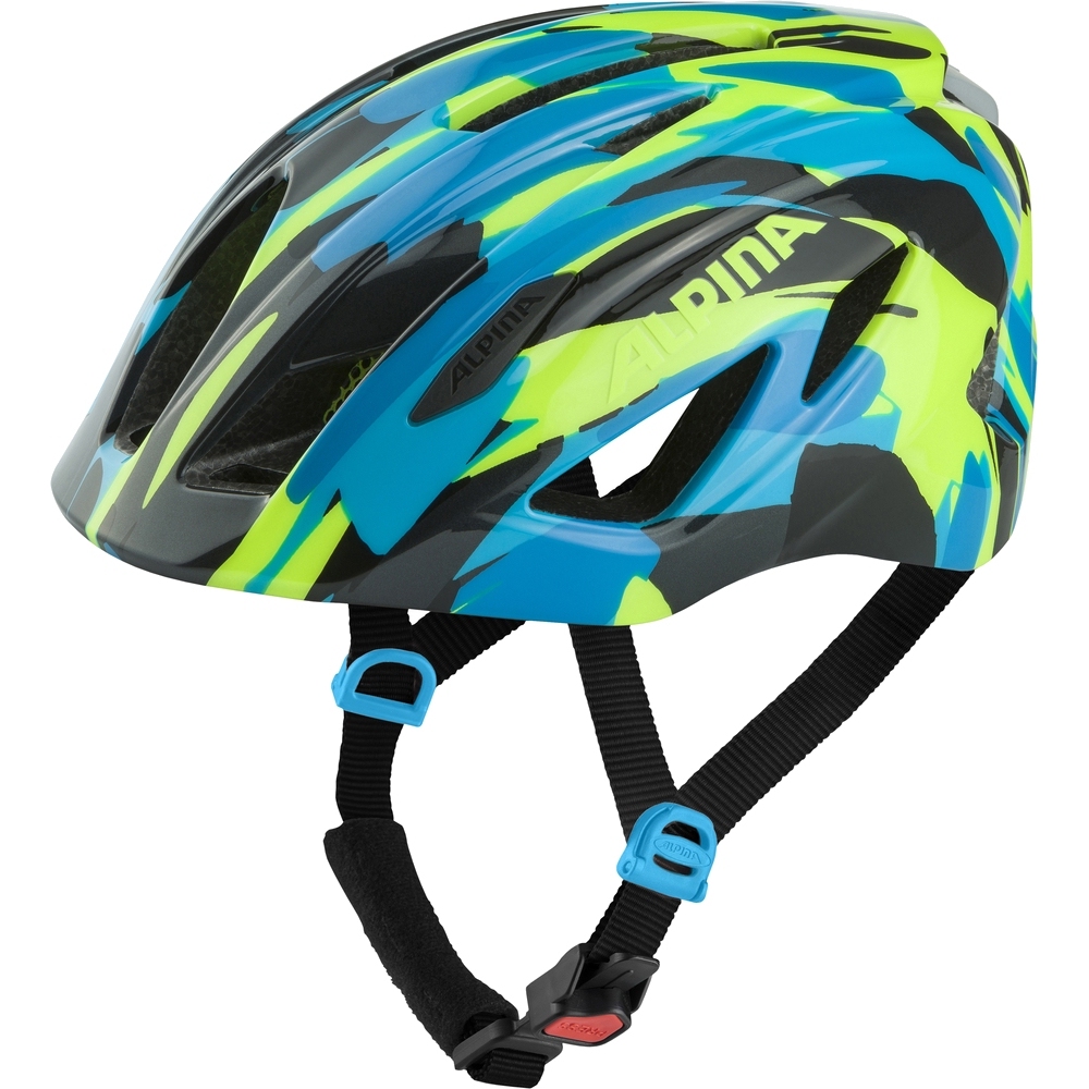 Produktbild von Alpina Pico Flash Kinderhelm - neon-blue green gloss