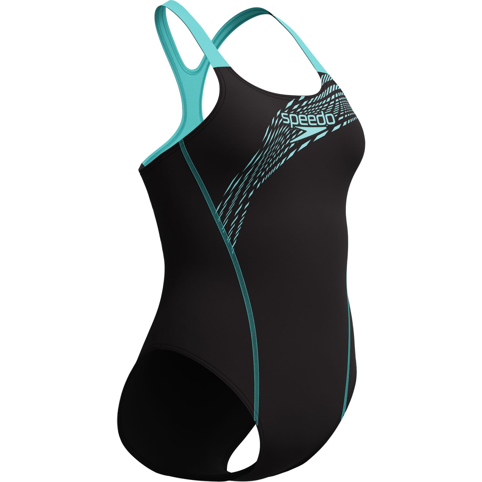 Speedo Medley Logo 1 Piece Swimsuit Women - arctic glass