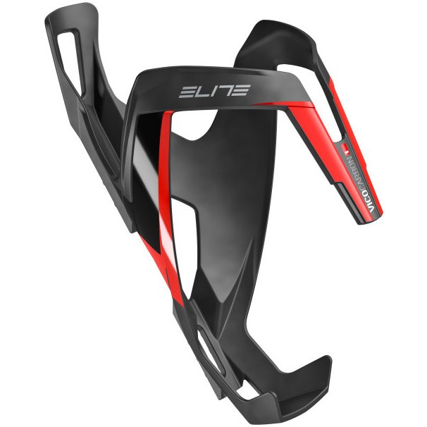 Image of Elite Vico Carbon 20 Bottle Cage - mat/red graphic