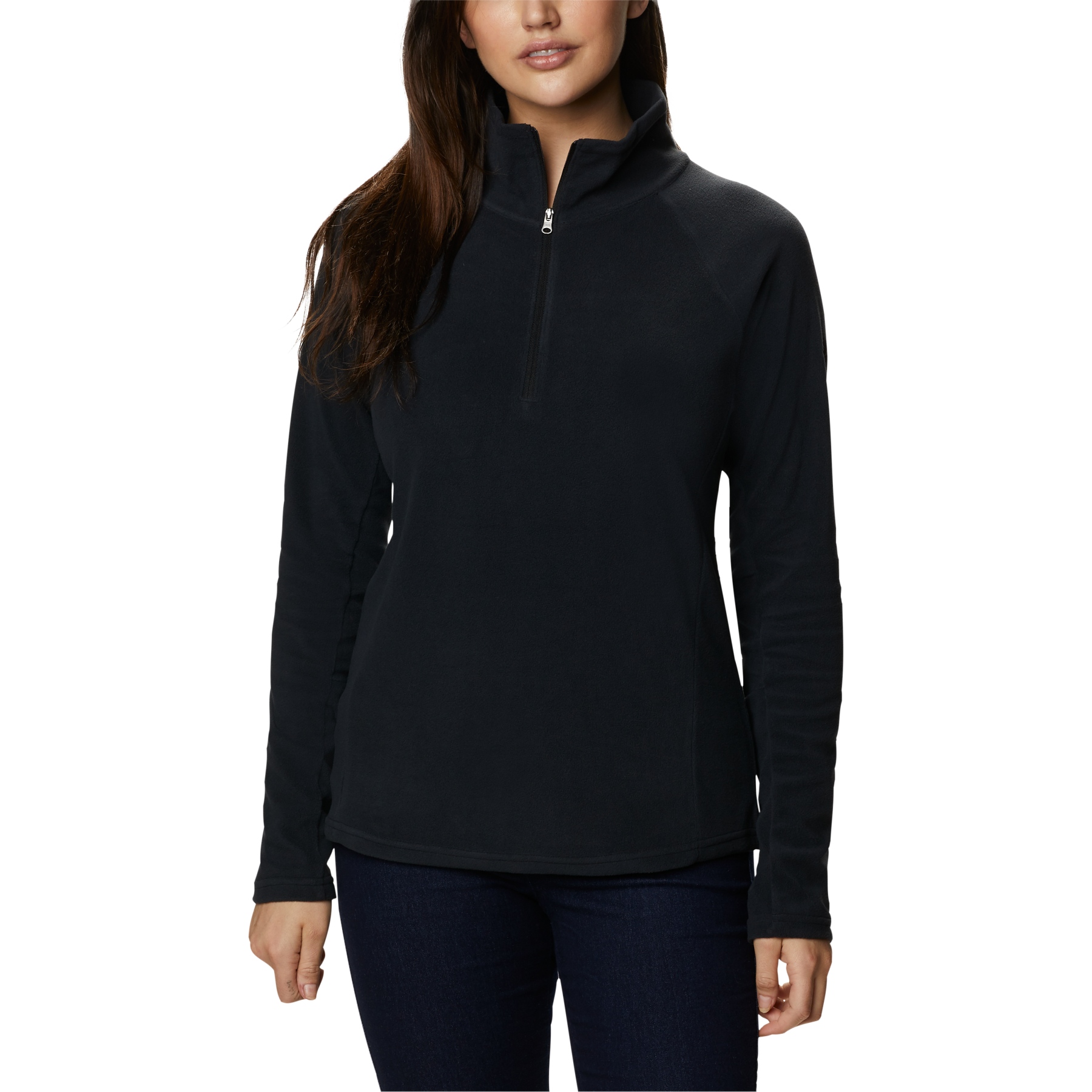 Productfoto van Columbia Glacial IV Half Zip Shirt met Lange Mouwen Dames - Zwart
