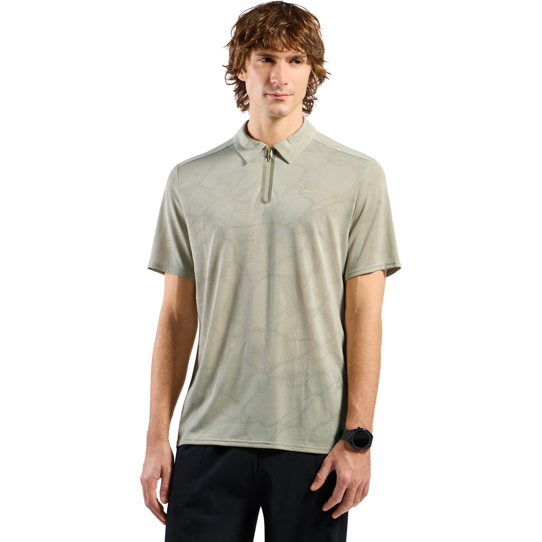 Obraz Odlo Ascent Chill-Tec Polo Shirt Men - agate gray melange