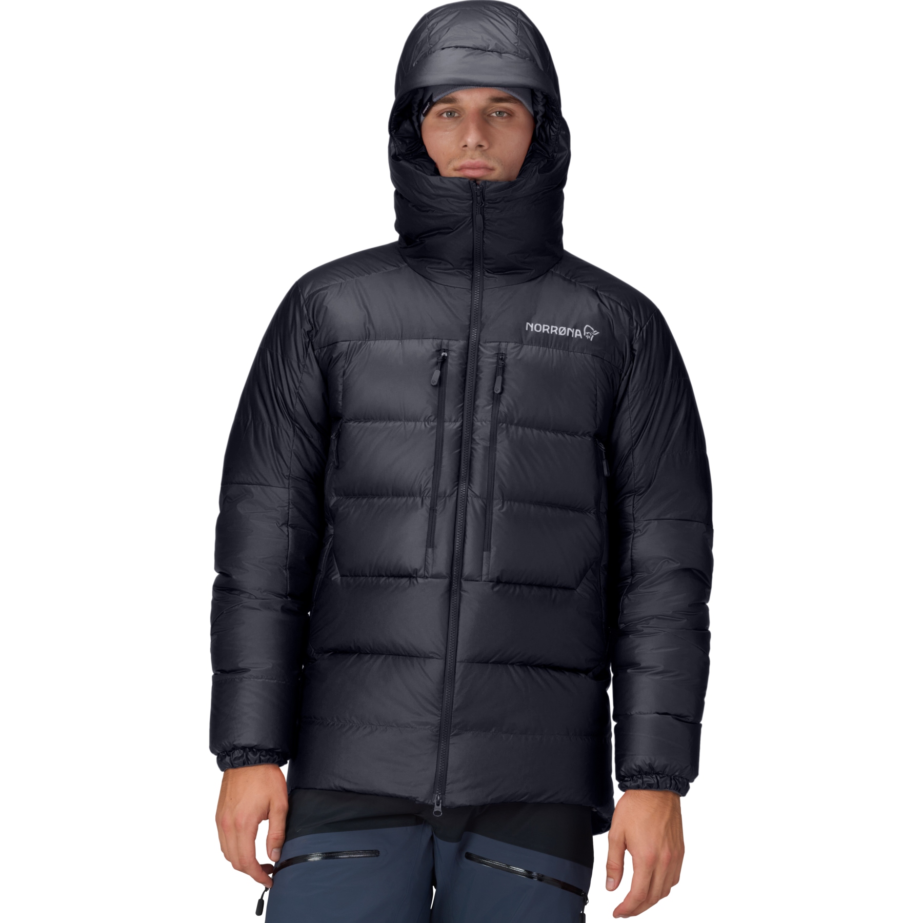 Produktbild von Norrona trollveggen down800 Daunenjacke mit Kapuze Herren - Caviar