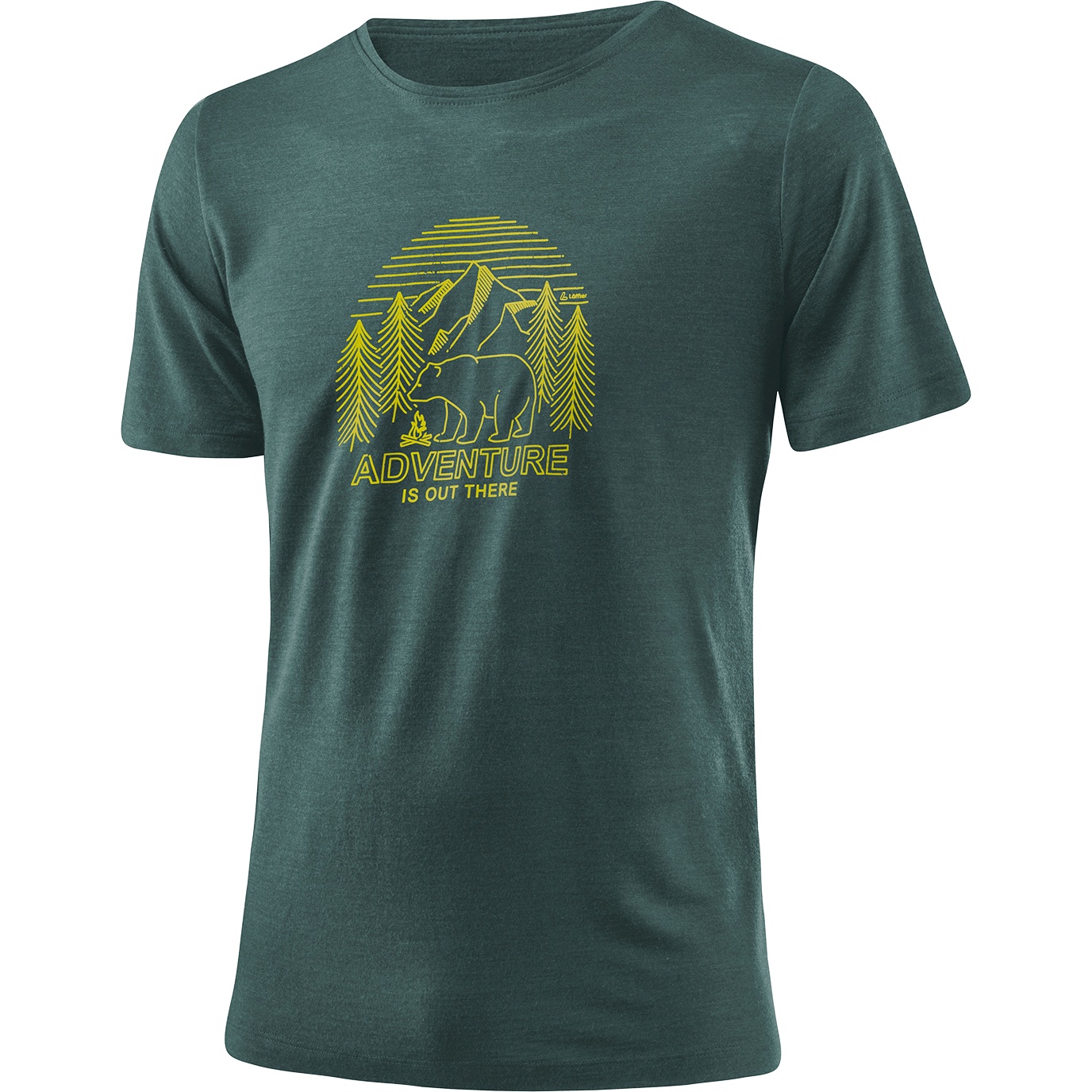 Photo produit de Löffler T-shirt Imprimé Homme - Adventure Merino-Tencel™ - night green 382