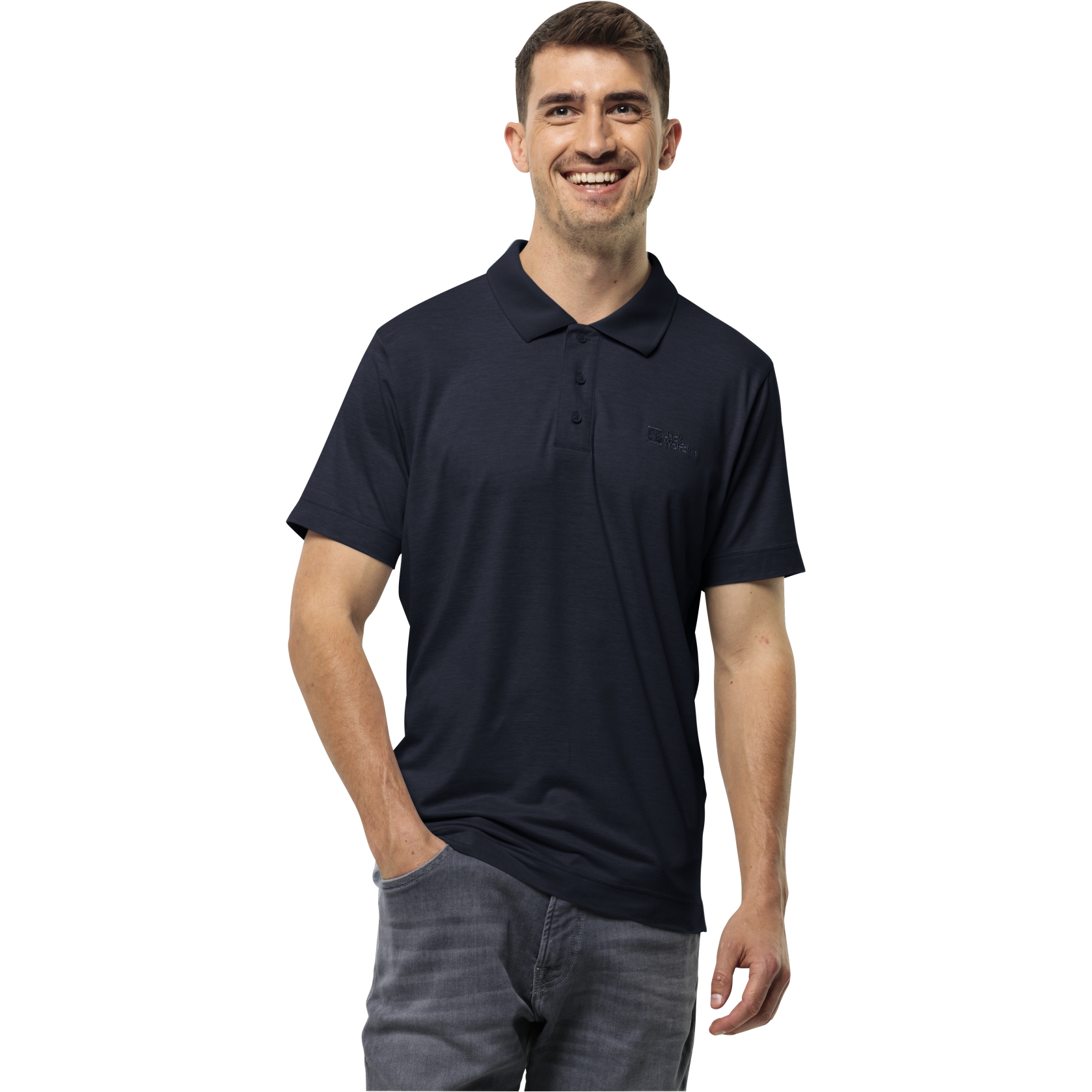 Picture of Jack Wolfskin Travel Polo Men - night blue
