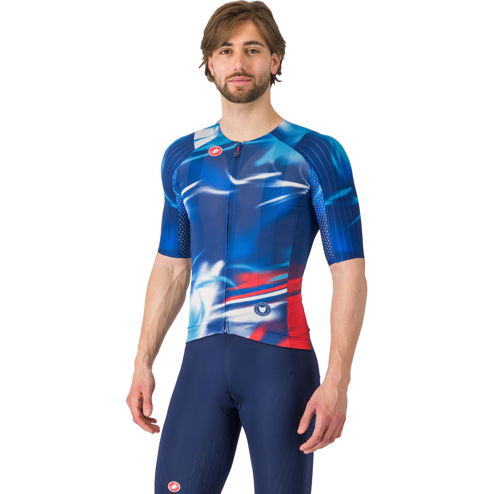 Produktbild von Castelli Wolfpack Rave 8S Kurzarmtrikot Herren - blau/rot 050