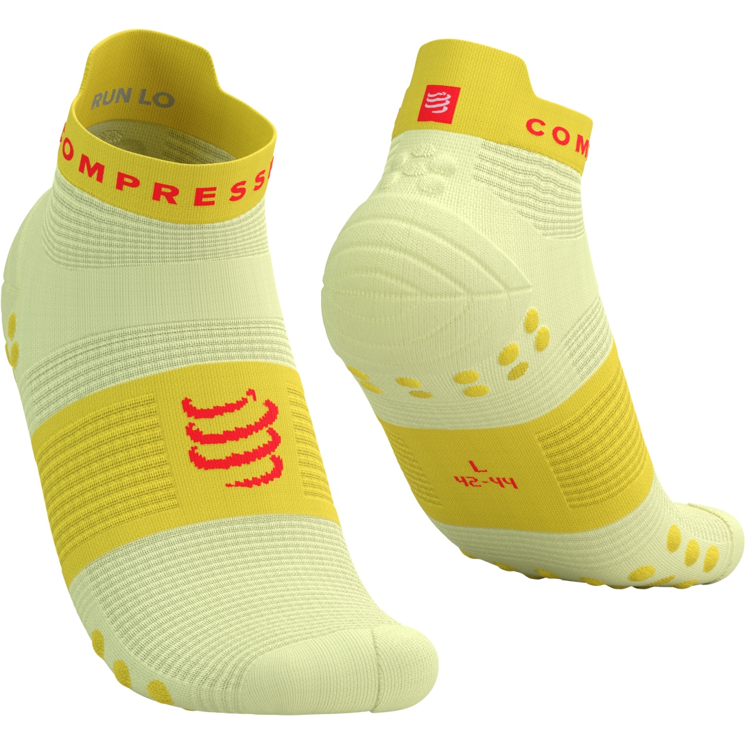 Produktbild von Compressport Pro Racing Kompressionssocken v4.0 Run Low - elf yellow/fluo red