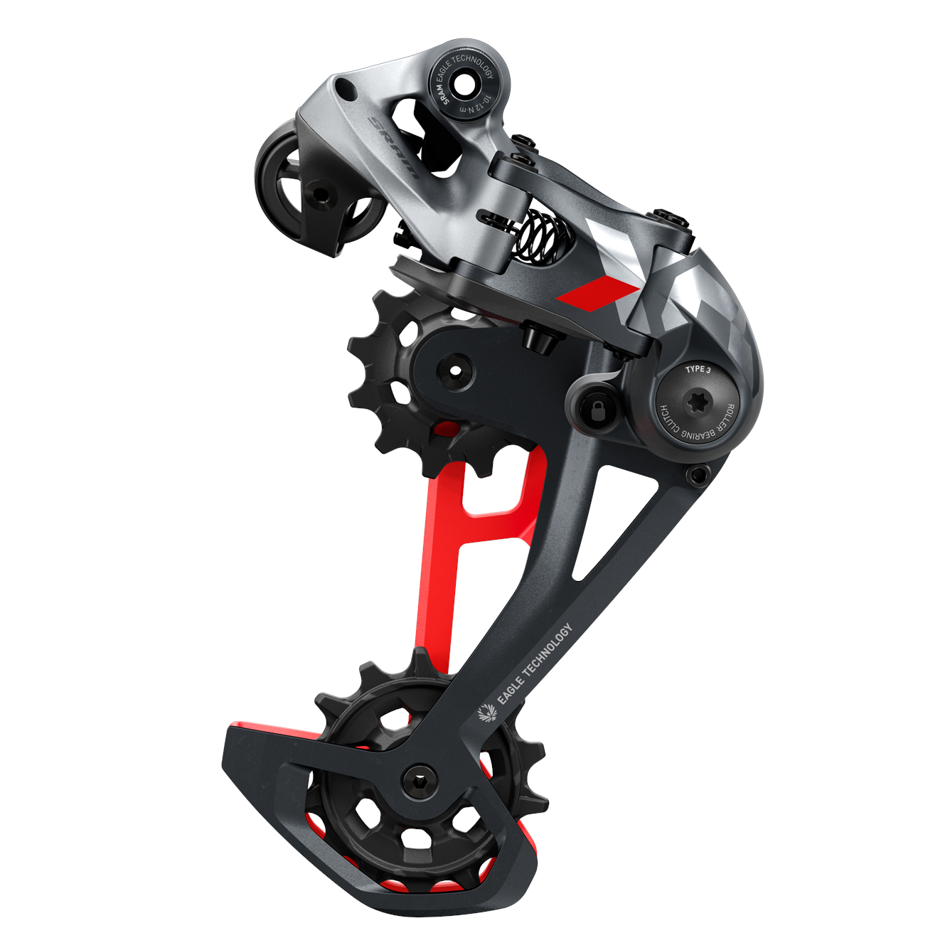 Picture of SRAM X01 Eagle Type 3 X-HORIZON Rear Derailleur - max. 52 T. - 12-speed - Black / Red