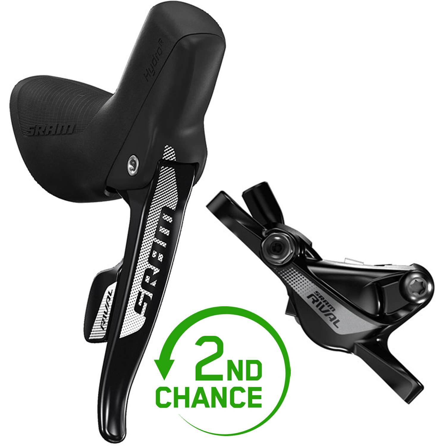 Picture of SRAM Rival 22 DoubleTap Brake Lever, -Shifter + Hydraulic Disc Brake - Post Mount - right | 11-speed - Gloss Black - shortened to 1700mm - 2nd Choice