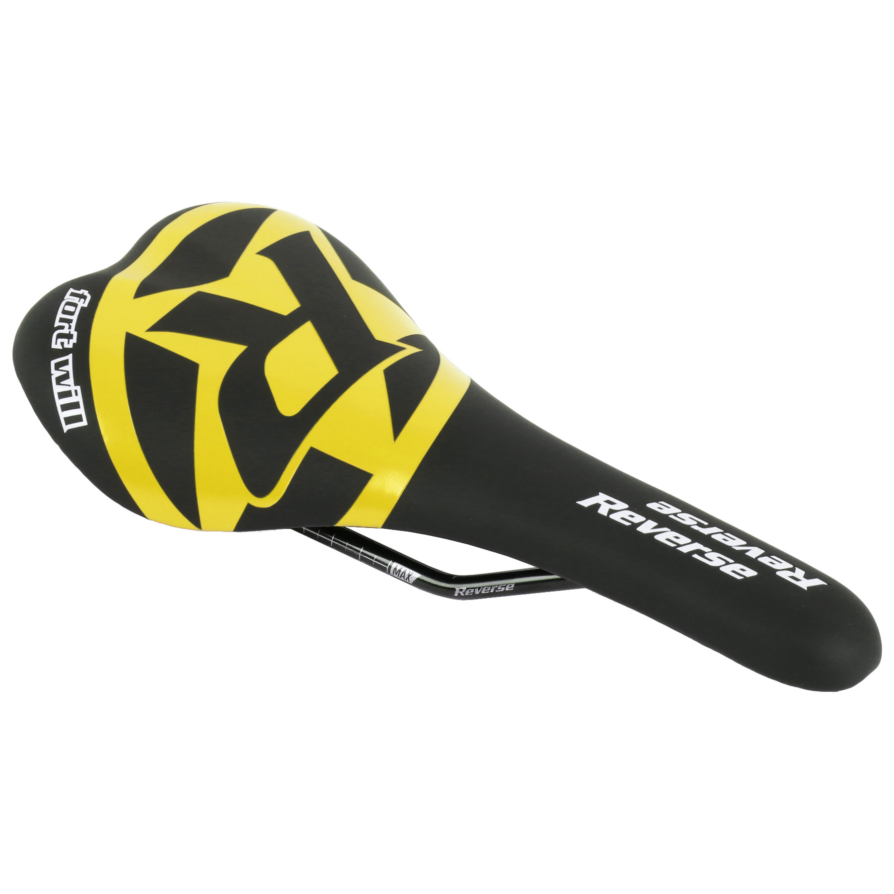 Productfoto van Reverse Components Fort Will Saddle CrMo Style - black / yellow