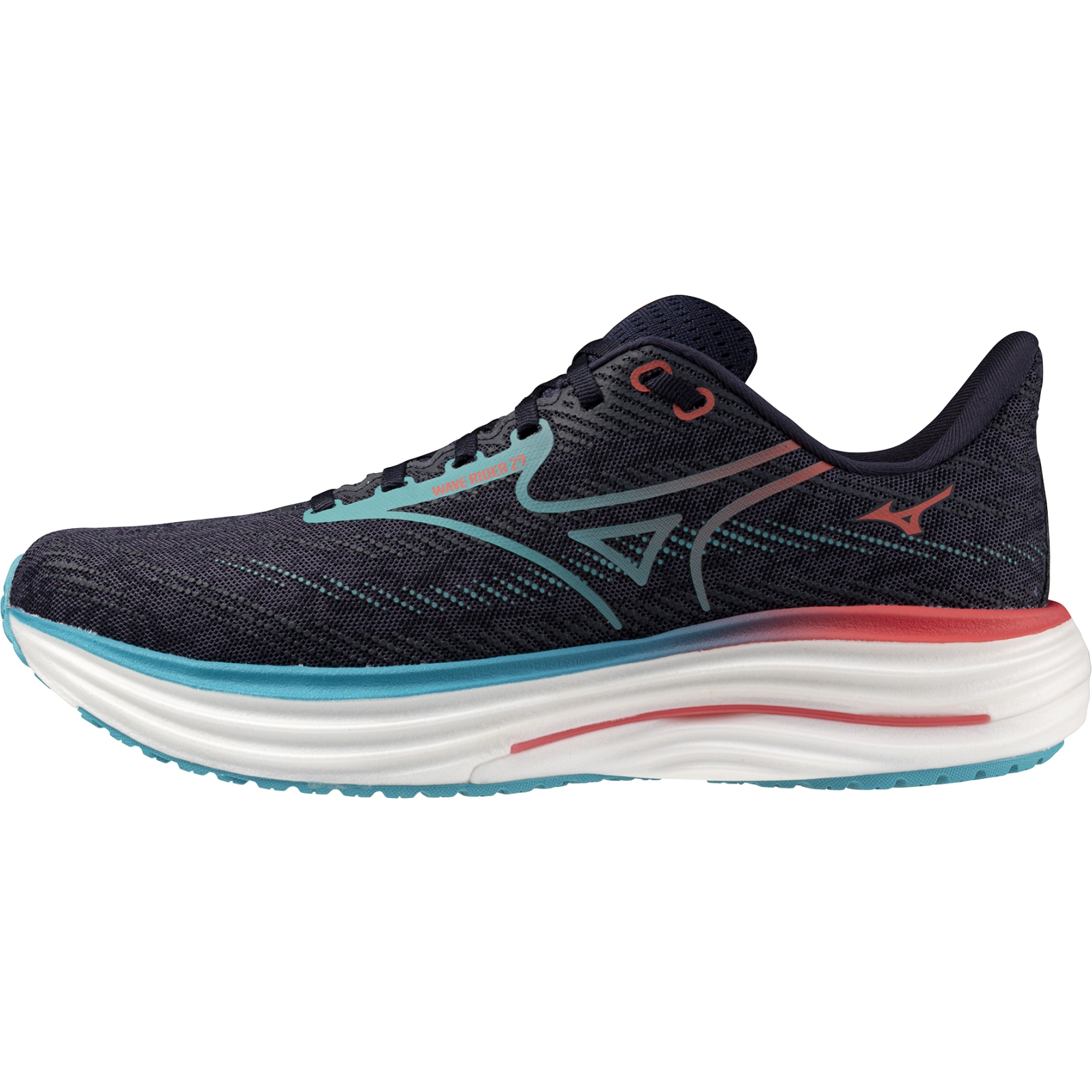Bild von Mizuno Wave Rider 29 Laufschuhe Herren - Odyssey Gray/Capri Breeze/Calypso Coral