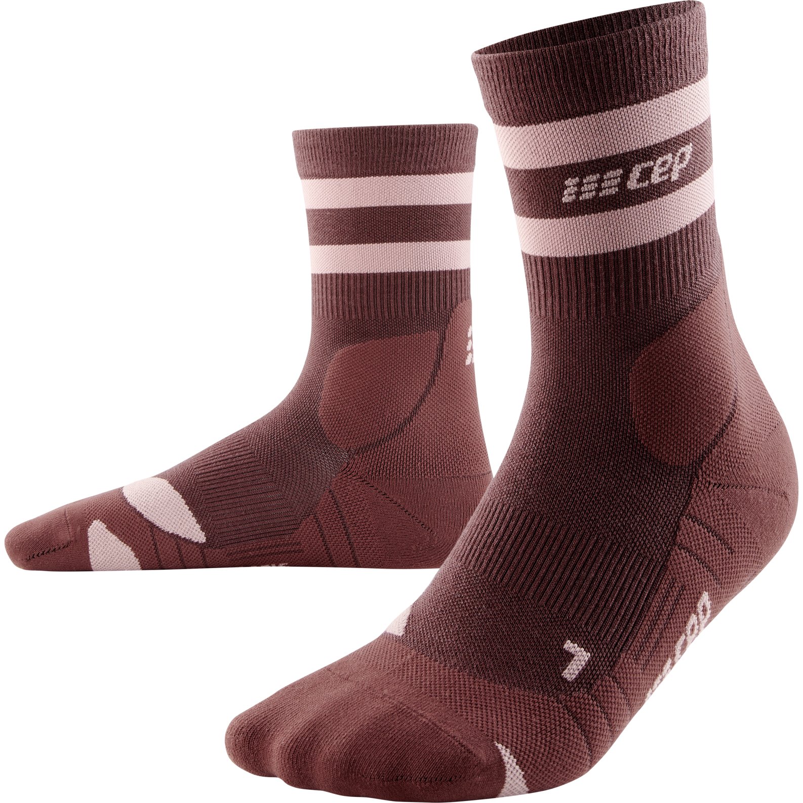 Picture of CEP Hiking 80s Mid Cut Compression Socks Women - brown/rose