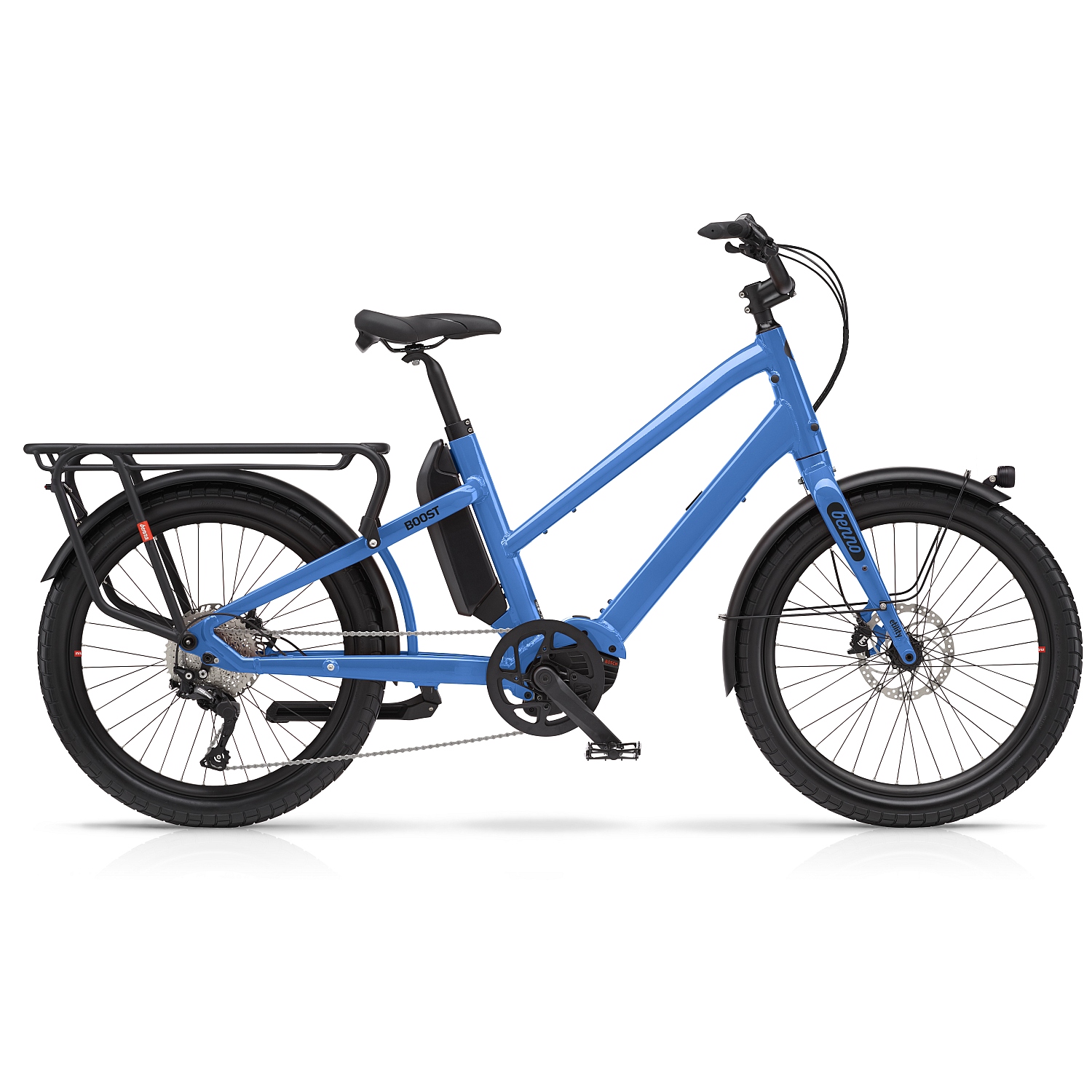 Productfoto van Benno Bikes BOOST E 10D CX - 24&quot; Dames Bakfiets E-Bike - 2025 - Machine Blue