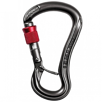 Productfoto van Ocún Condor HMS Screw Karabijnhaak - anthacite/red