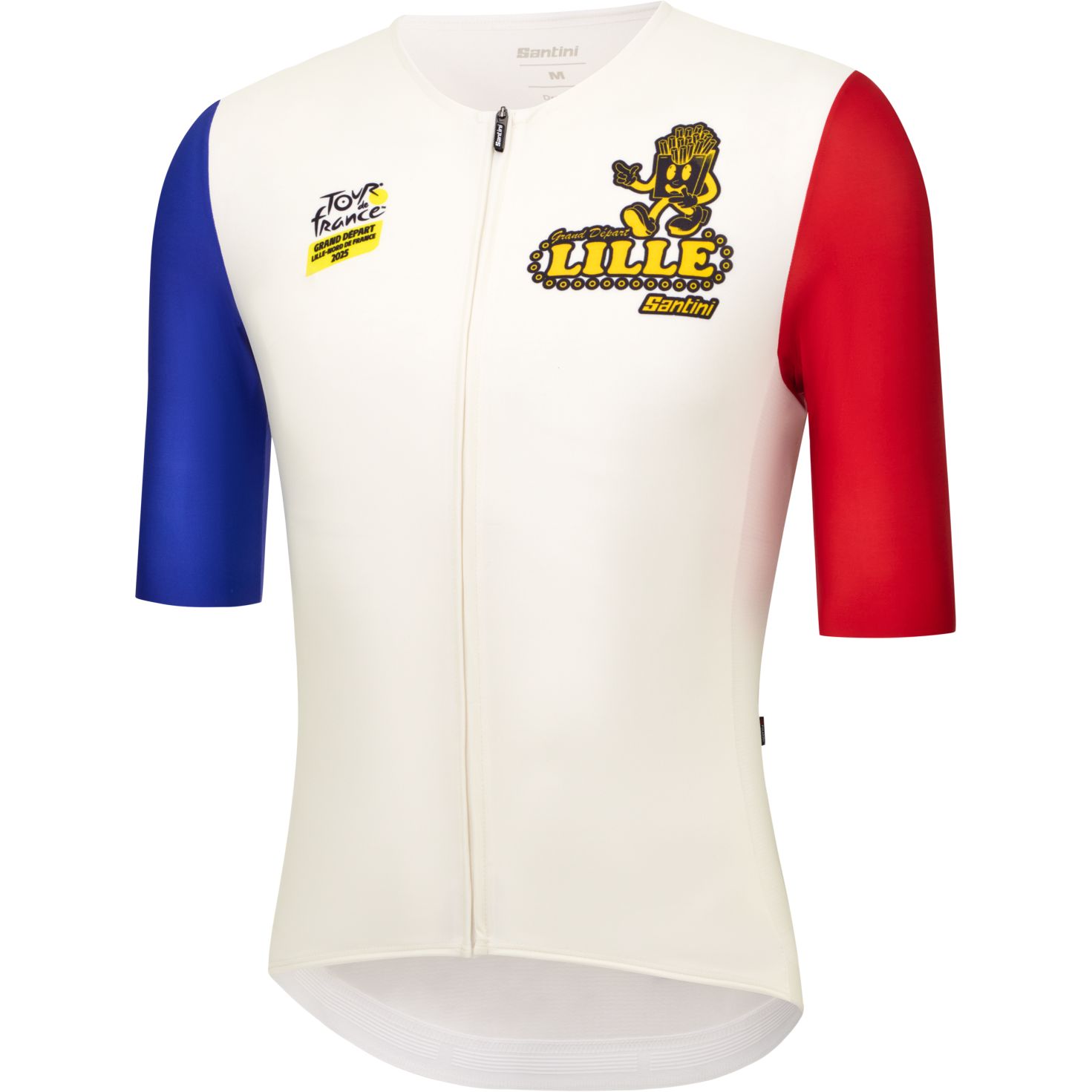 Santini Tour de France サイクルジャージ XS ホワイト TOUR DE FRANCE - WHITE JERSEY