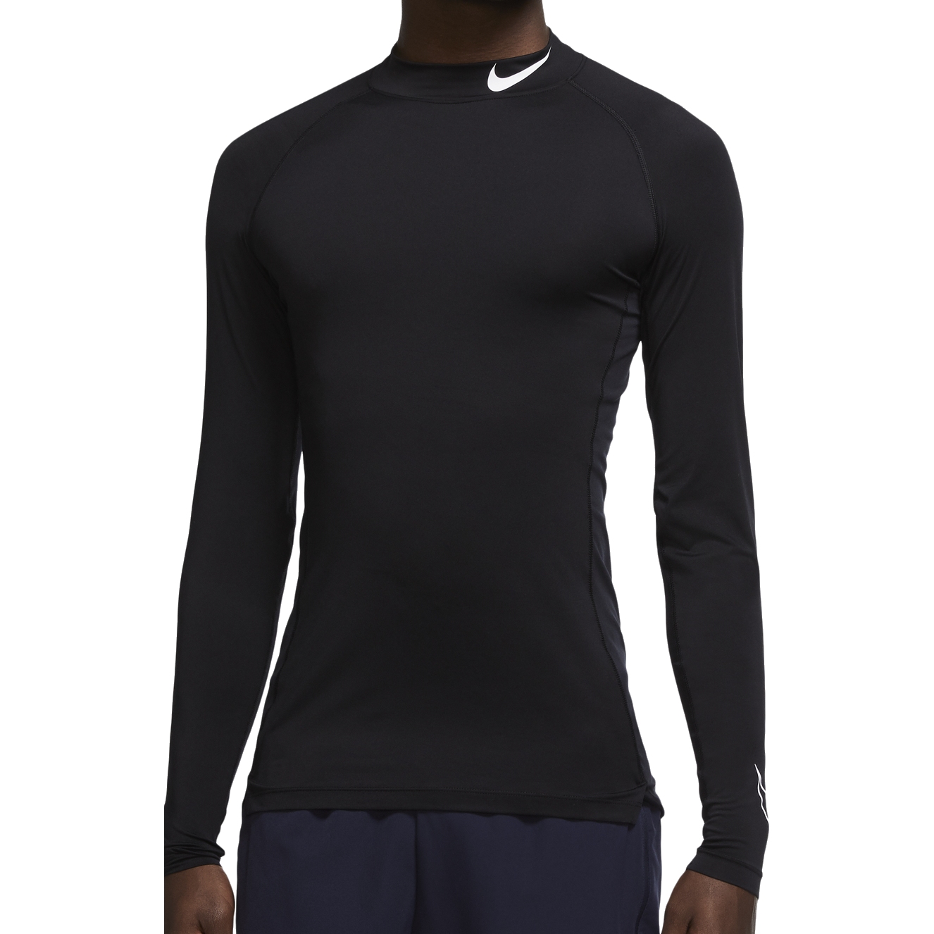 Produktbild von Nike Pro Dri-Fit Herren Tight Fit Langarmshirt - black/white DD1986-010