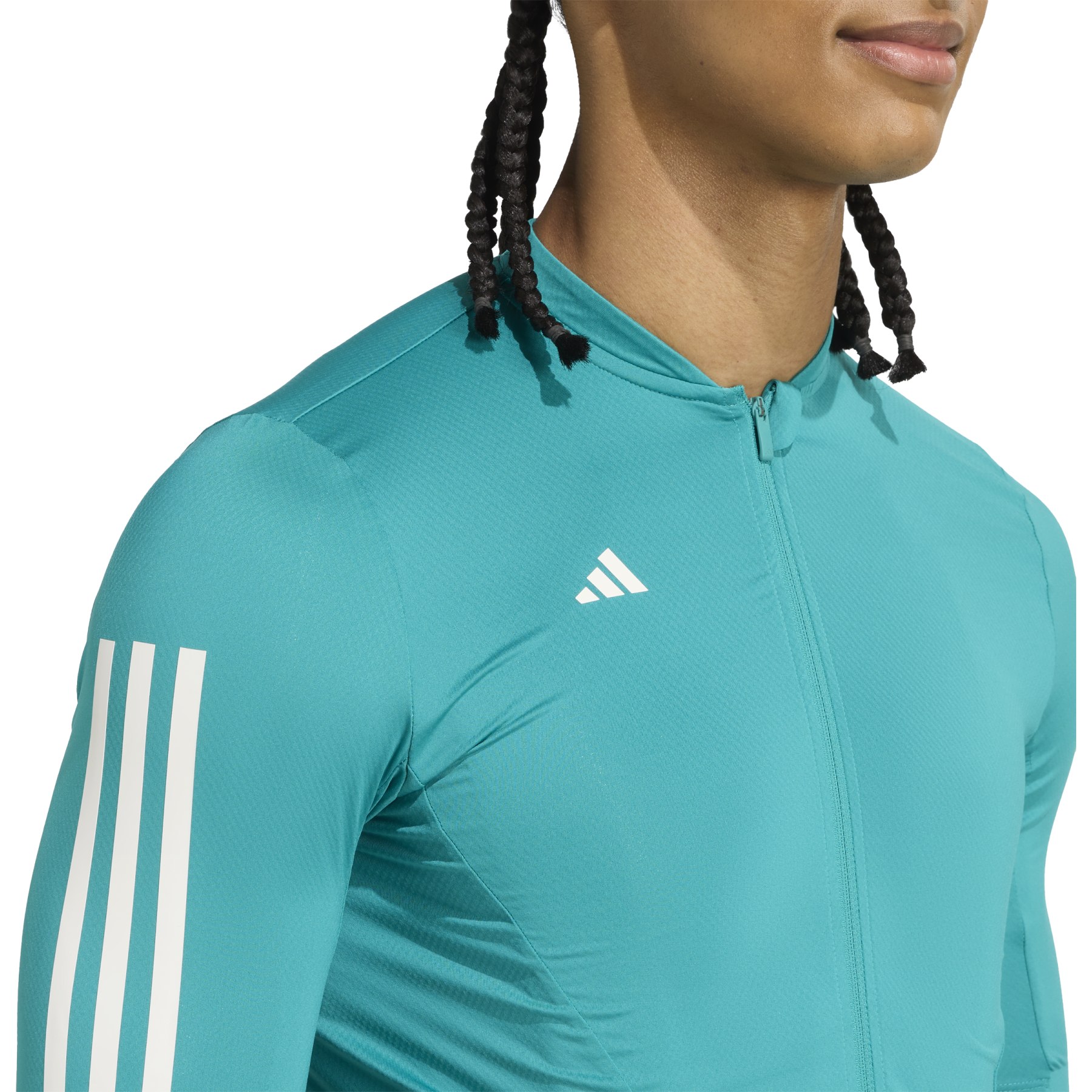 adidas Tempo 3-Stripes Cycling Jersey Men - pure teal JY2934