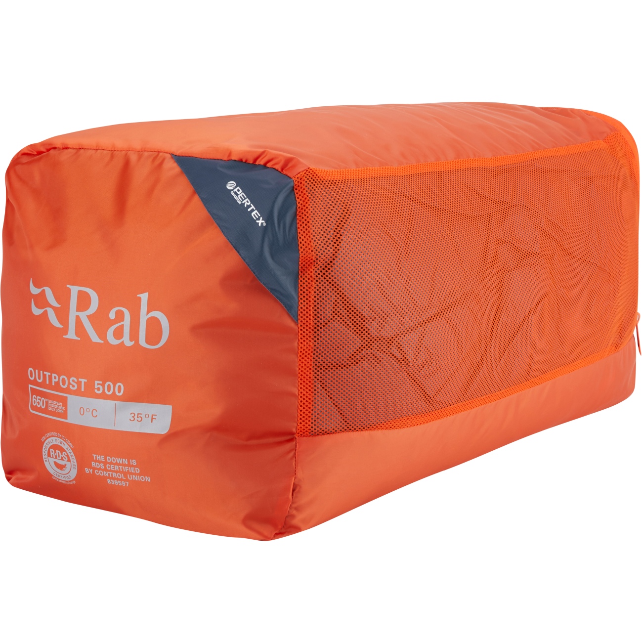 Rab Outpost 500 Down Sleeping Bag - Zipper left - tempest blue