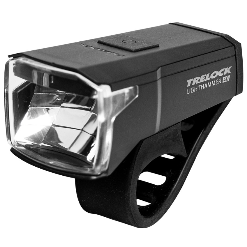Productfoto van Trelock LS 440 Lighthammer 40 LUX USB Fietslamp Vooraan