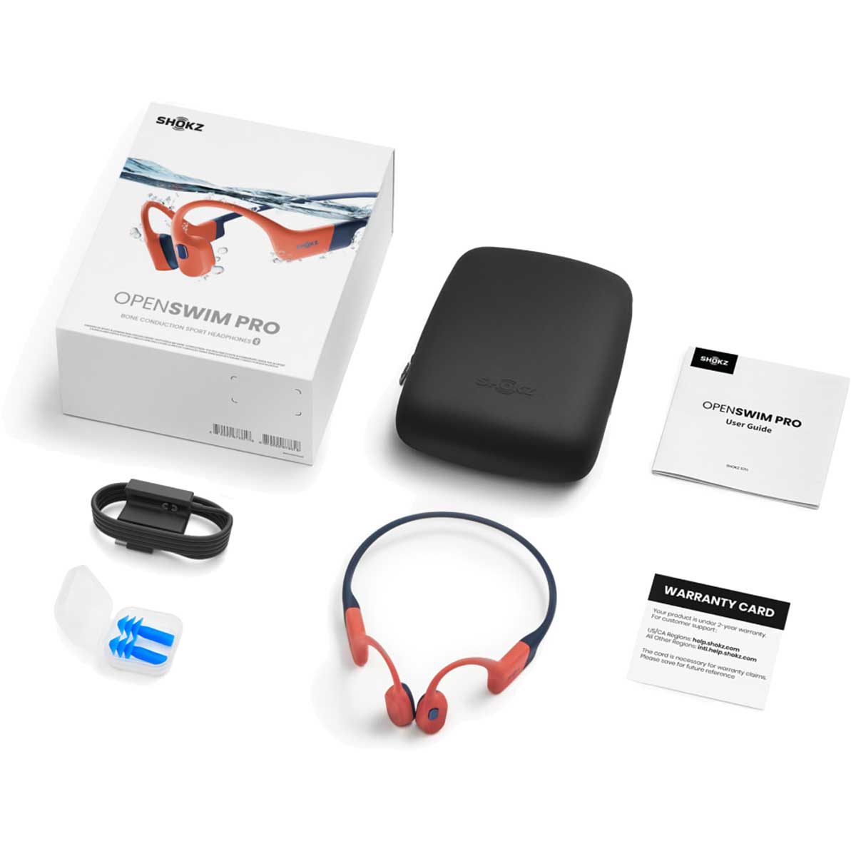 【新品未使用品未開封】Shokz OpenSwim pro RED Shokz OpenSwim Pro Waterproof Headphones - Red | BIKE24