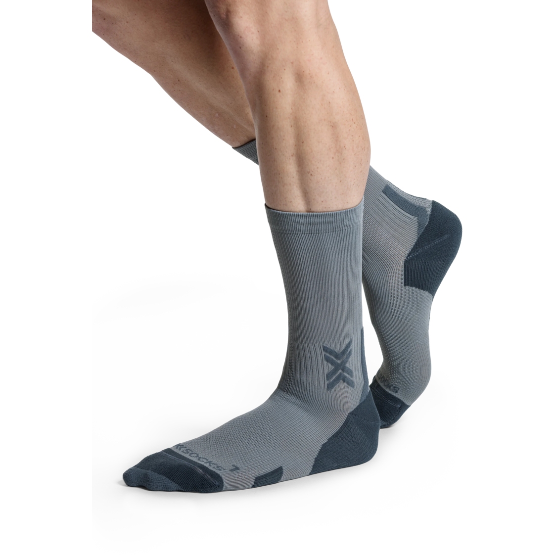 Photo produit de X-Socks Chaussettes de course - Run Discovery Crew - raincloud/x black