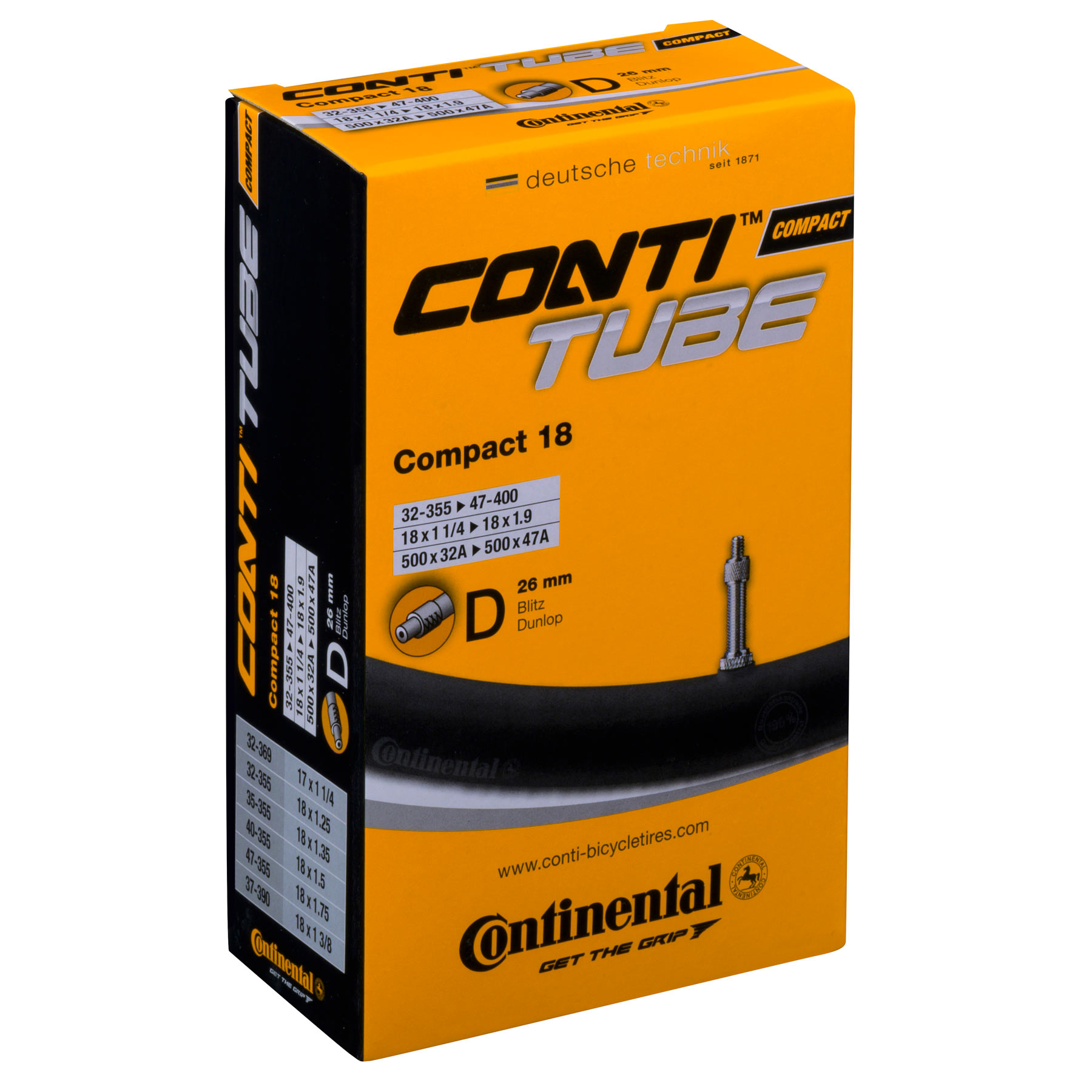Picture of Continental Compact Inner Tube - 18&quot;