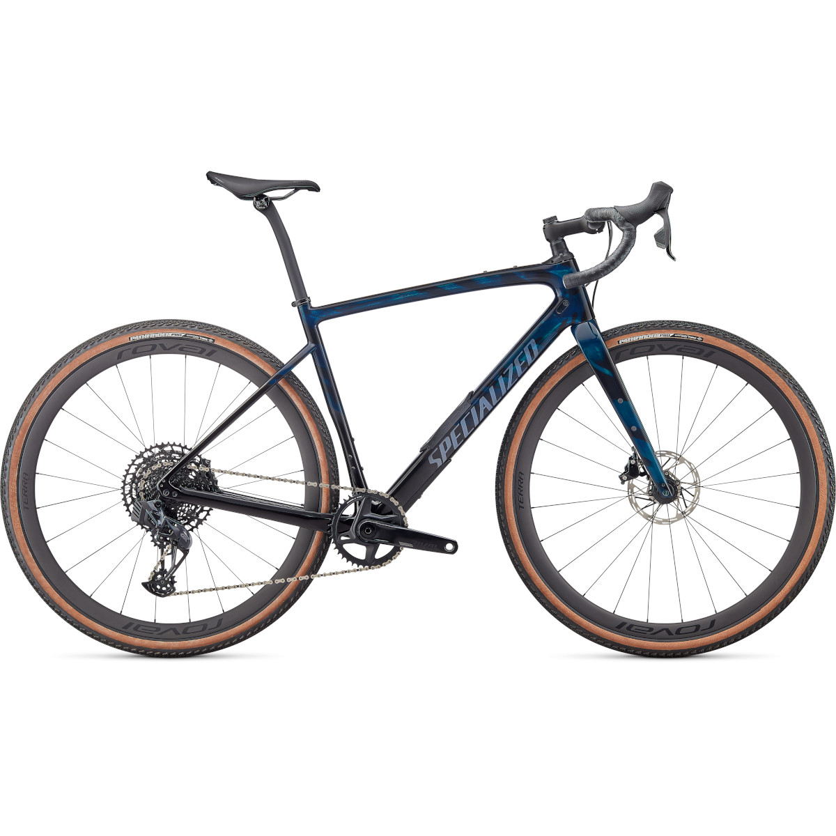Picture of Specialized DIVERGE EXPERT - Rival eTap AXS - Gravelbike - Carbon -2022 - gloss teal / limestone/ wild