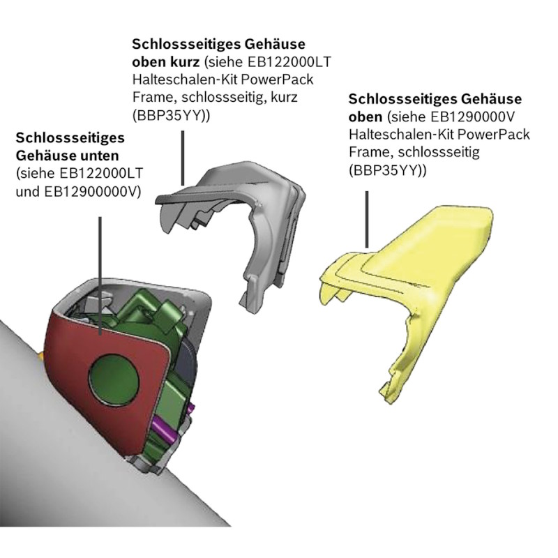 Bosch Mounting Kit PowerPack Frame Holder, lock side BBP35YY | BIKE24