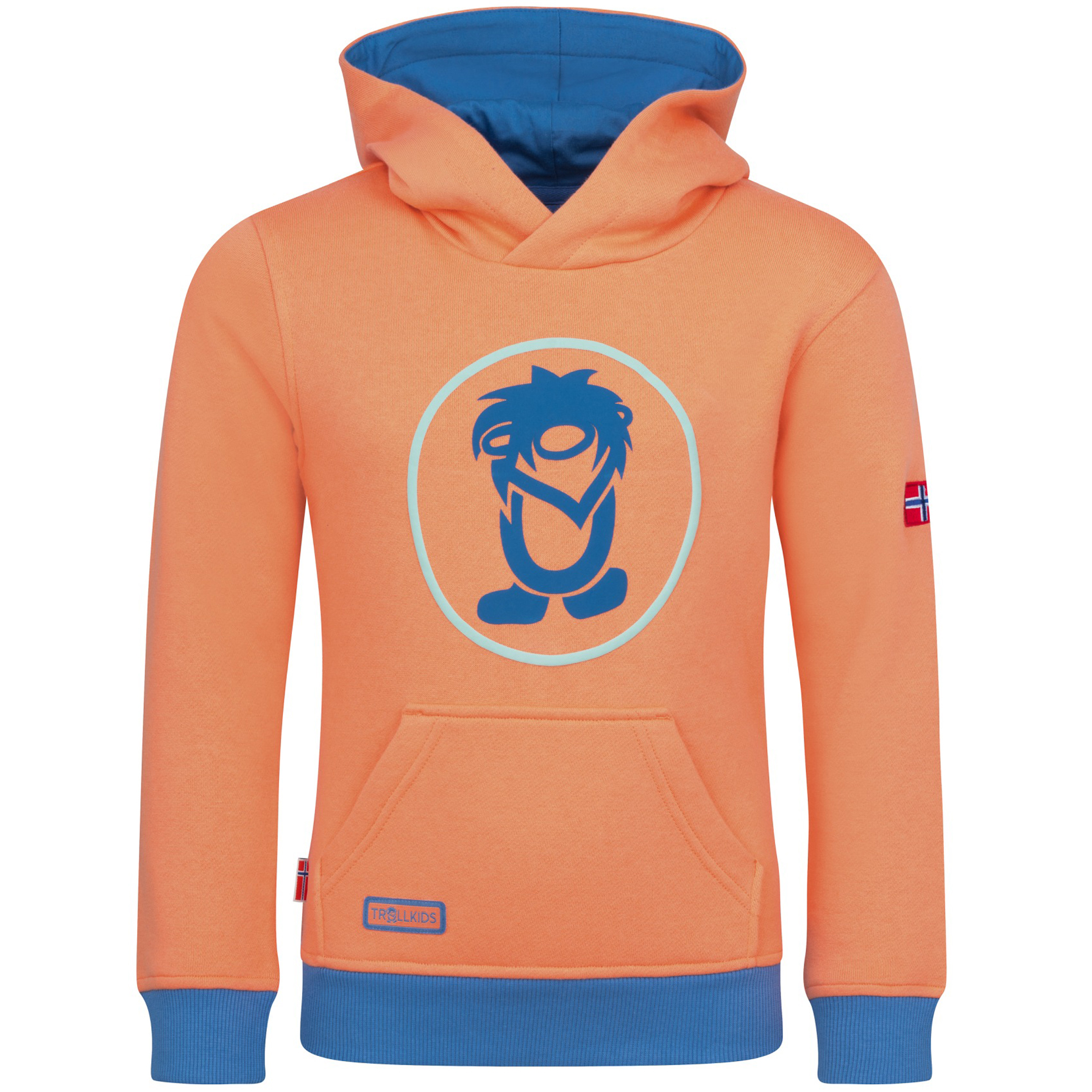 Детский свитер Trollkids Troll Sweater - Коралловая дымка/Васильковый апельсин