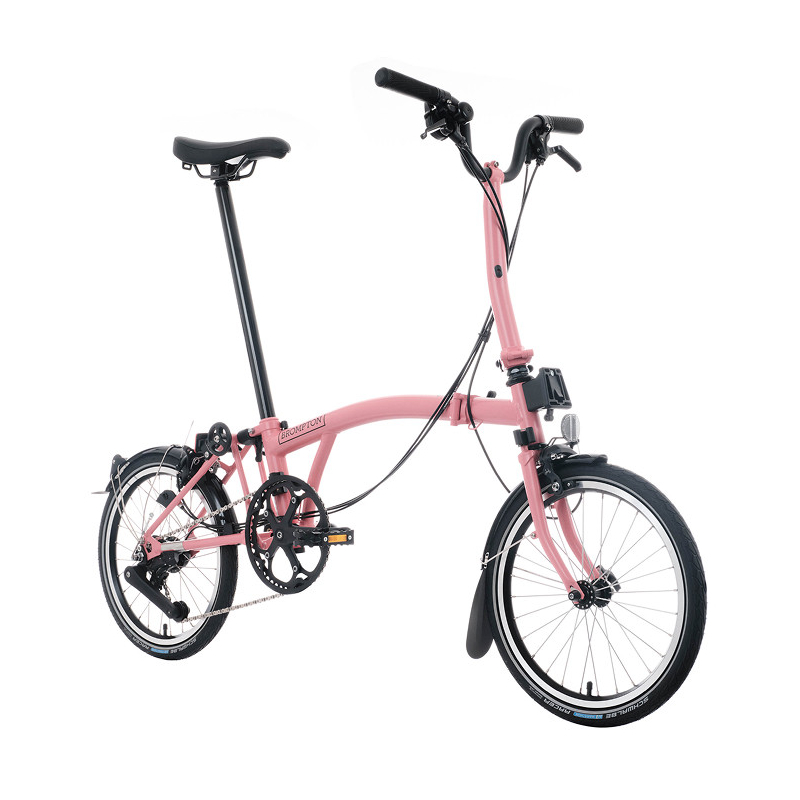 Produktbild von Brompton C Line Advanced - 12-Speed - Mid Bar - Standard Seatpost - Rear Rack &amp; Dynamo - 16&quot; E-Faltrad - 2025 - flamingo pink