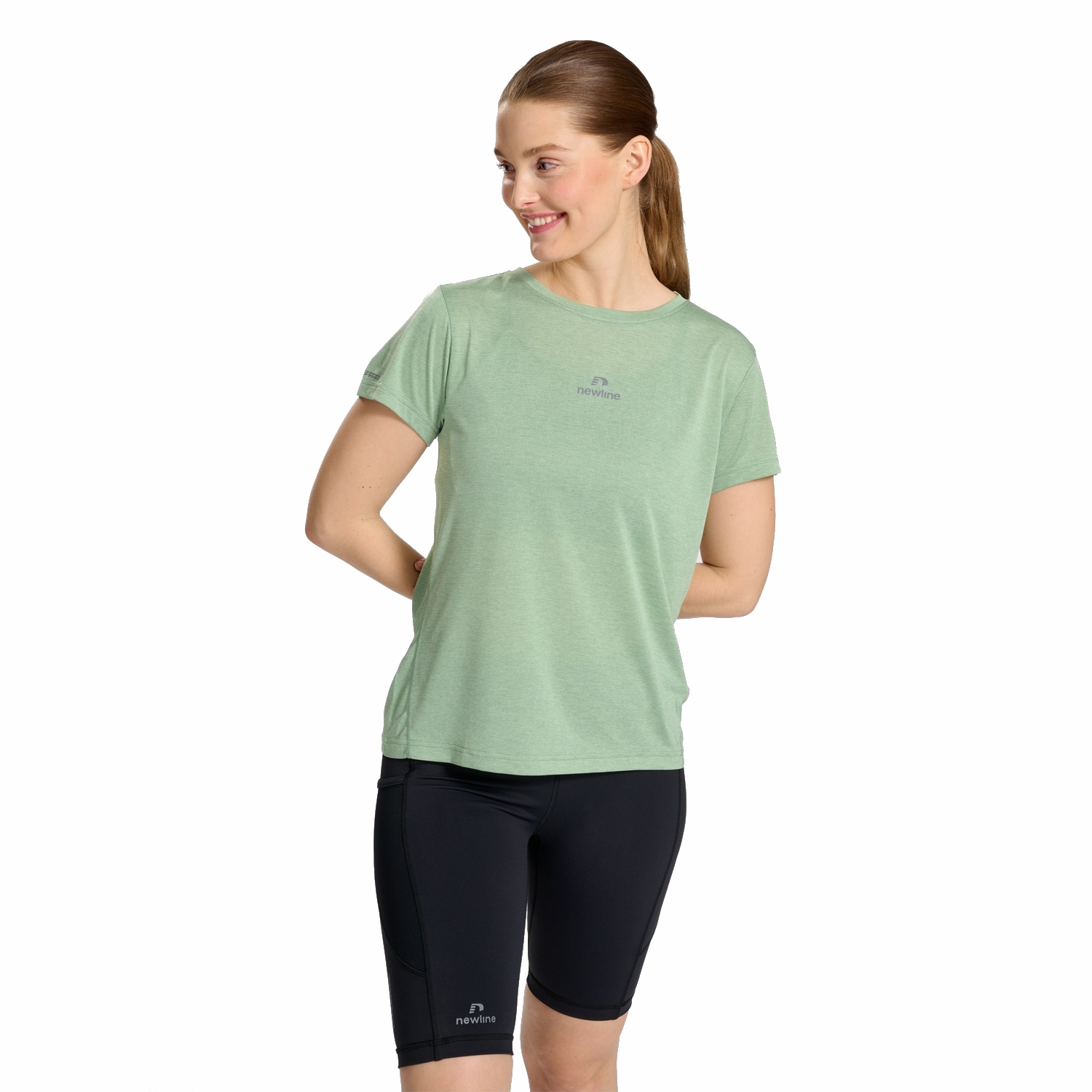 Productfoto van Newline Cleveland Dames T-Shirt - green bay melange