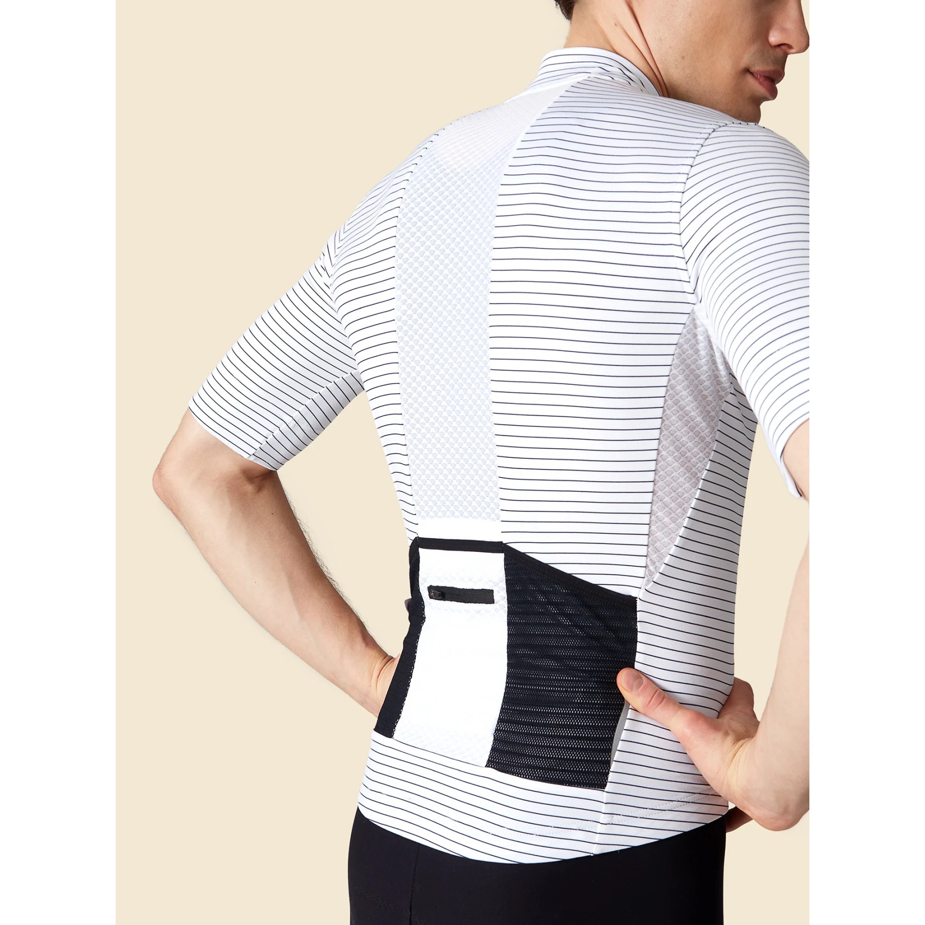 Cafe du Cycliste カフェドシクリステ　FRANCIN Man Café du Cycliste Francine Short Sleeve Jersey Men - white