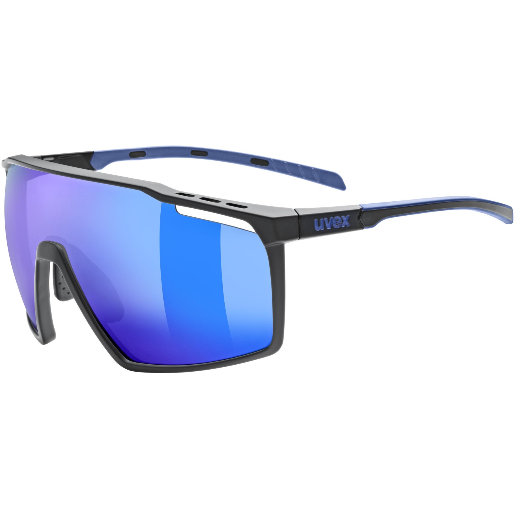 Picture of Uvex mtn perform Glasses - black-blue matt/supravision mirror blue