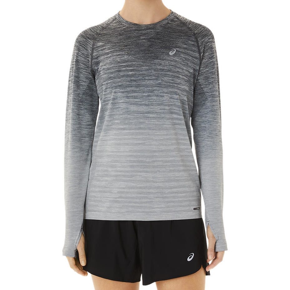 Picture of asics Seamless Longsleeve Top Women - carrier grey/glacier grey