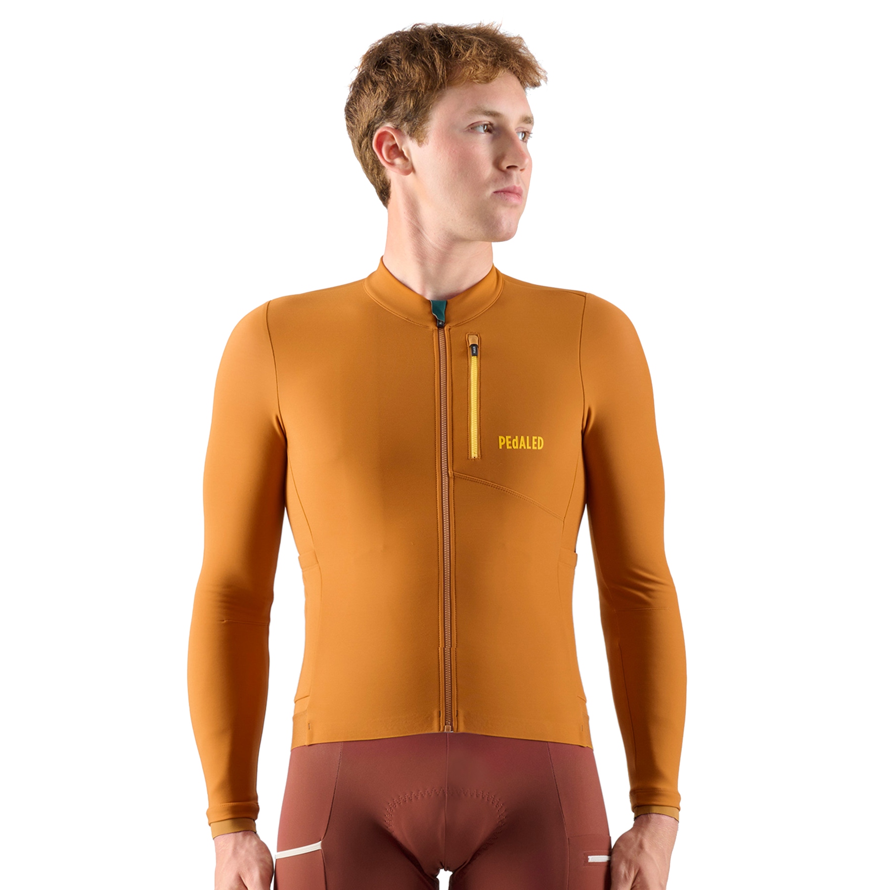 Picture of PEdALED Odyssey Longsleeve Jersey Men - Brown