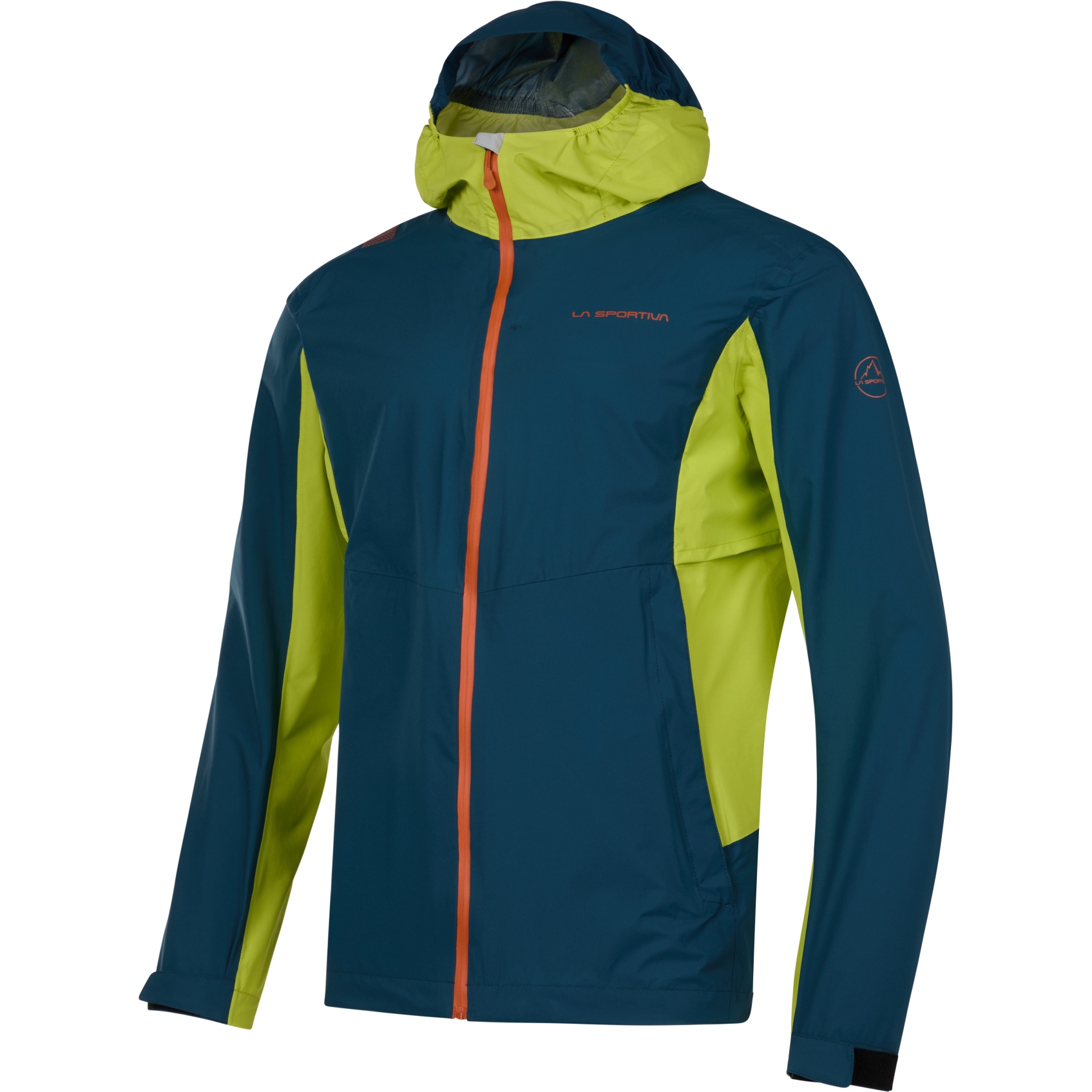 Picture of La Sportiva Discover Jacket - Storm Blue/Lime Punch