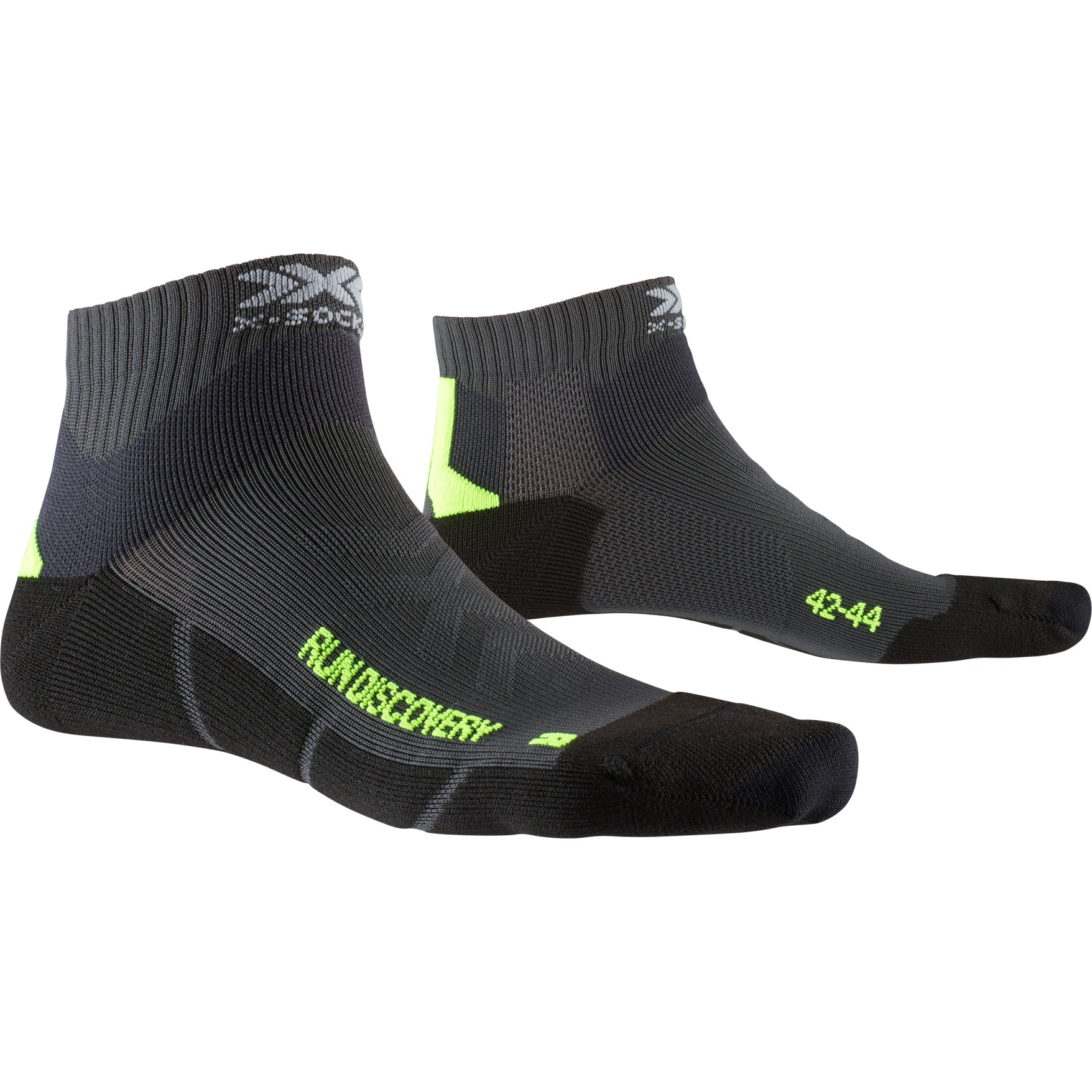 Picture of X-Socks Run Discovery 4.0 Running Socks - charcoal/phyton yellow/black