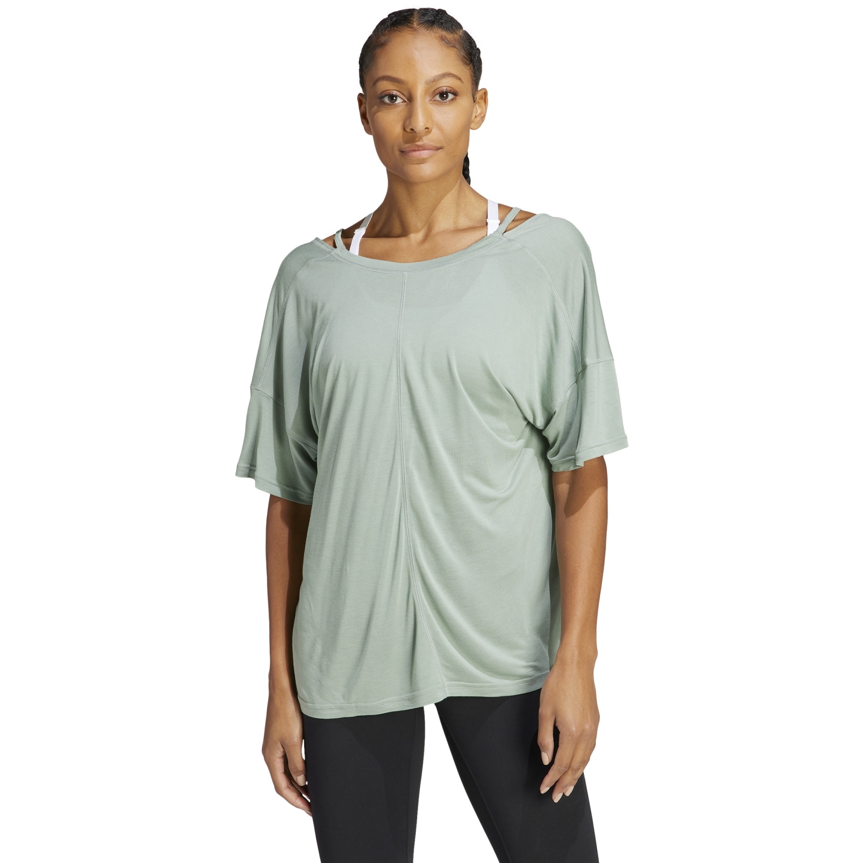 Image of adidas Yoga Studio Oversized T-Shirt Women - silk green HR5078