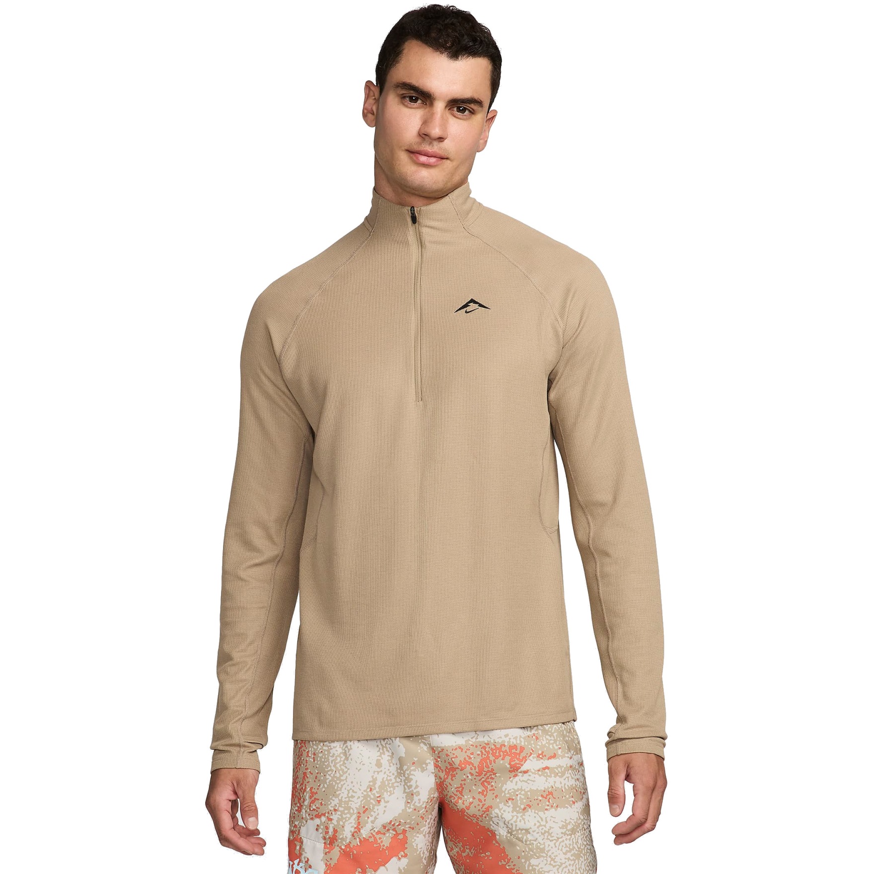 Productfoto van Nike Trail Midlayer 1/2-Zip Shirt met lange mouwen Heren - khaki/black FV9994-247