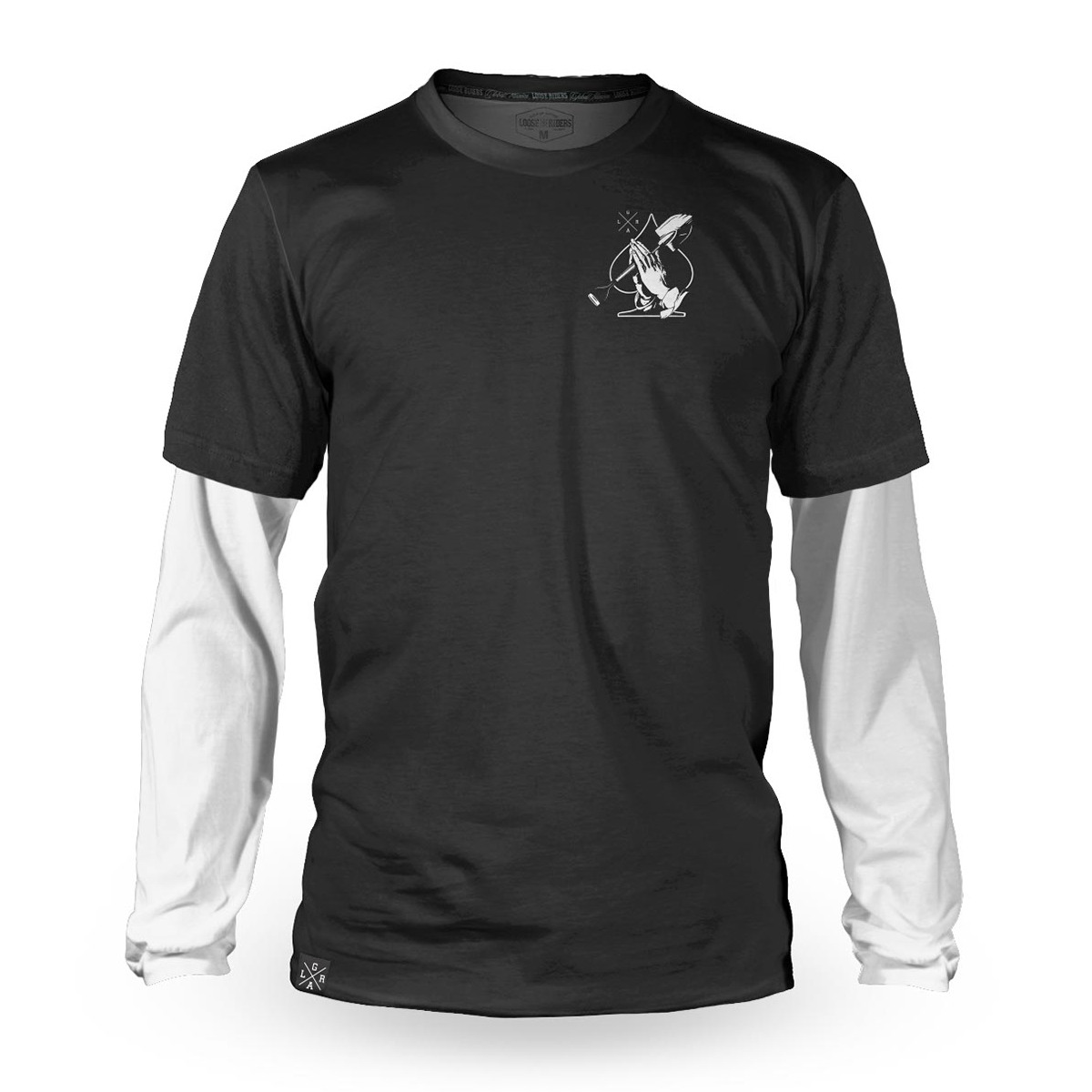 Productfoto van Loose Riders Technical Long Sleeve Jersey - Praying Hands Black