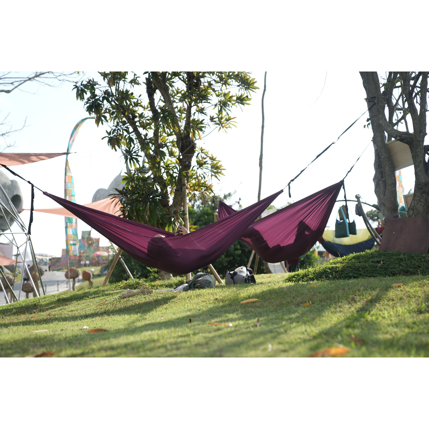 TICKET TO THE MOON HAMAC KING SIZE ORANGE/DARK GREY - Hamac bivouac