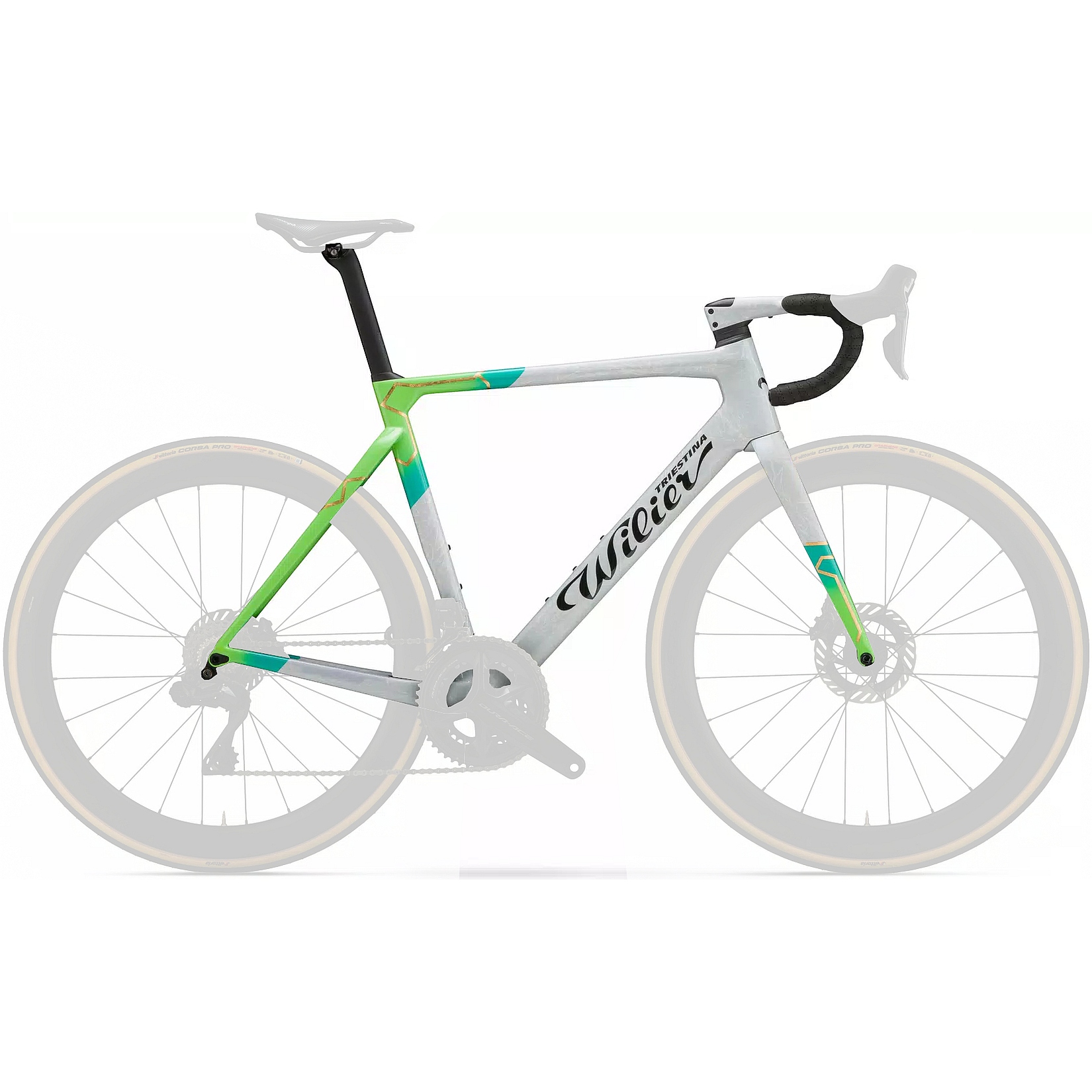 Kuva tuotteesta Wilier FILANTE SLR - Carbon Roadbike Frame Set - 2025 - graphite white green