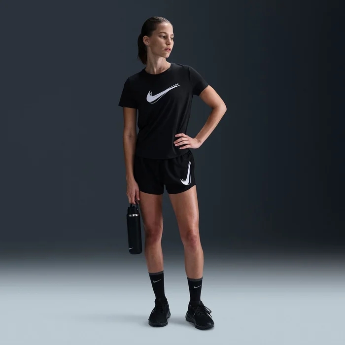 ★ Nike★ One Swoosh Dry Fit Short Sleeve Running Top W Bla Nike One Swoosh Women's Dri-FIT Short-Sleeve Running Top