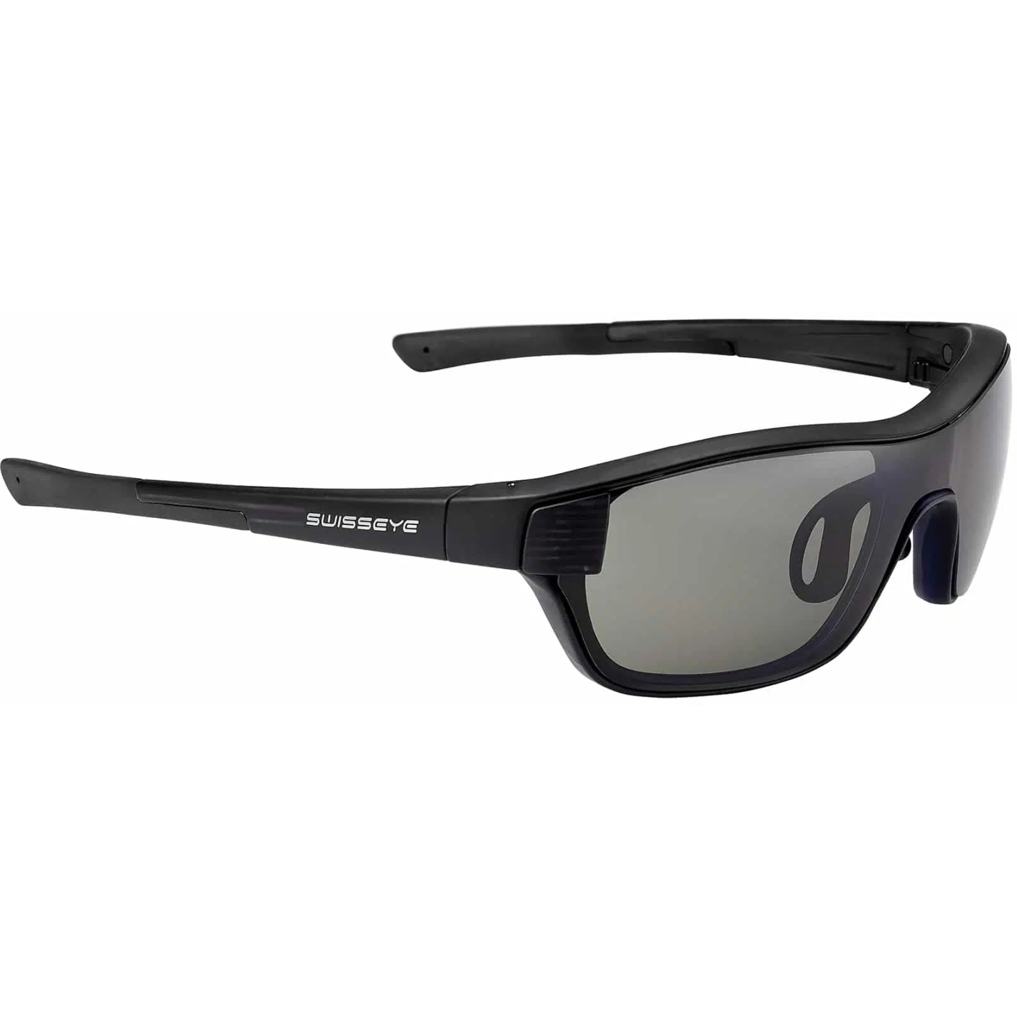 Productfoto van Swiss Eye M-Cover Glasses 12541 - Black Matt Striped - Smoke + Orange + Clear
