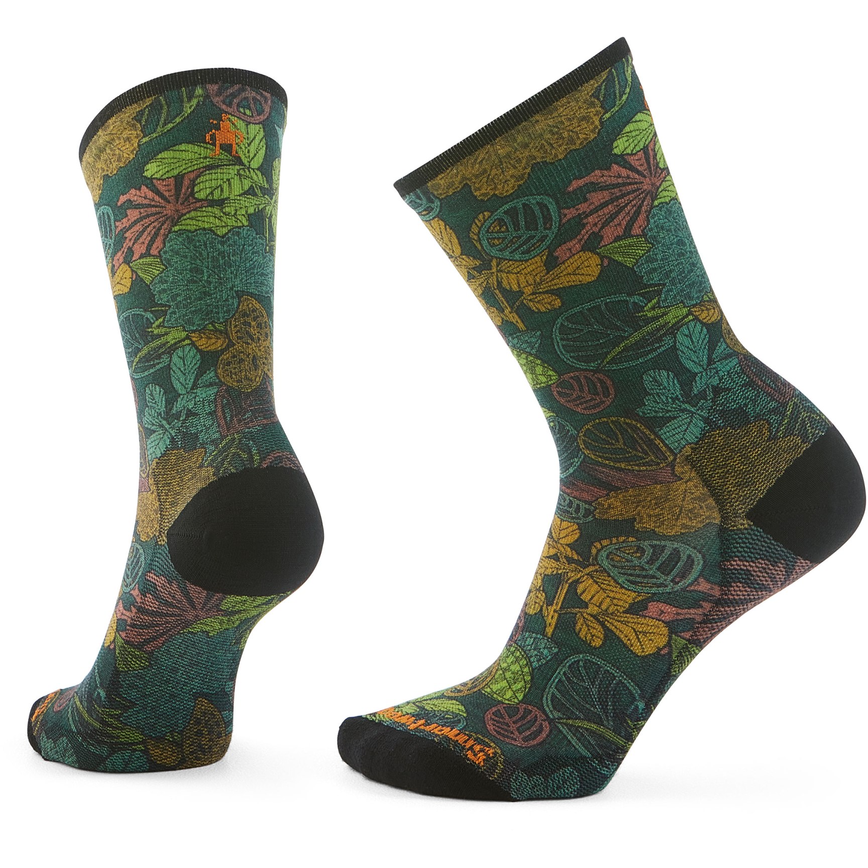 Productfoto van SmartWool Zero Cushion Aloha Forest Print Crew Fietssokken - G74 twilight blue